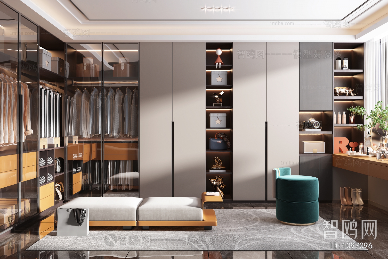 Modern Clothes Storage Area