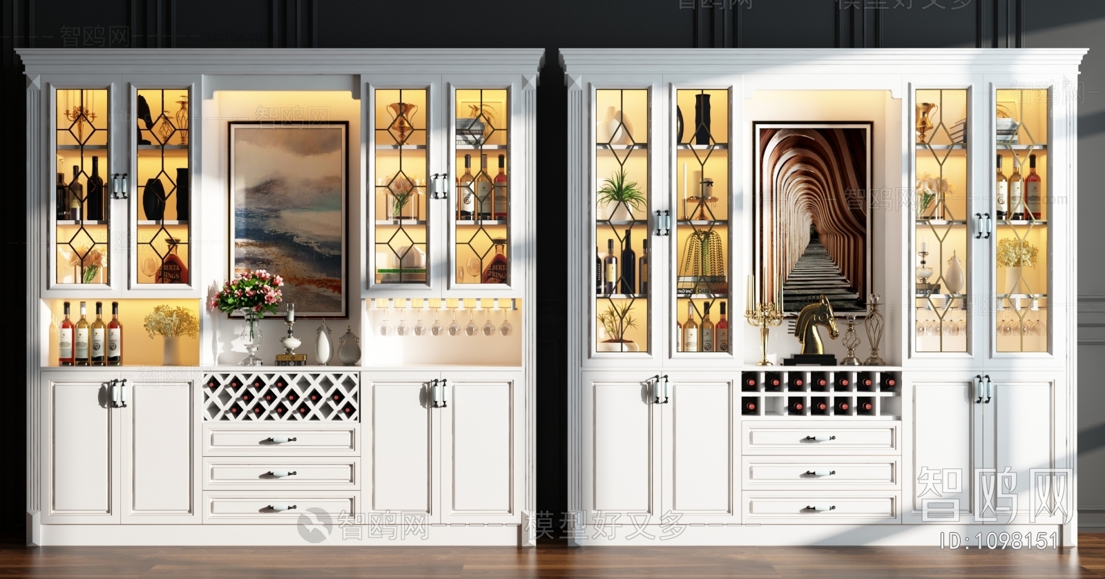 Simple European Style Wine Cabinet