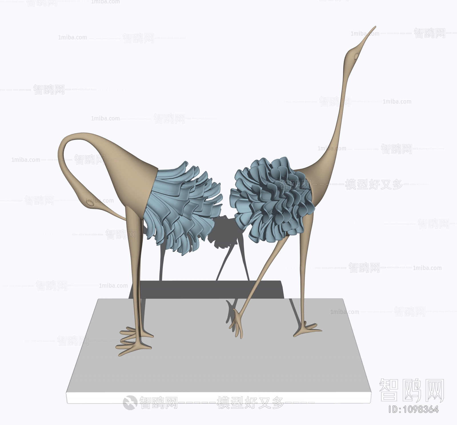 新中式孔雀雕塑摆件
