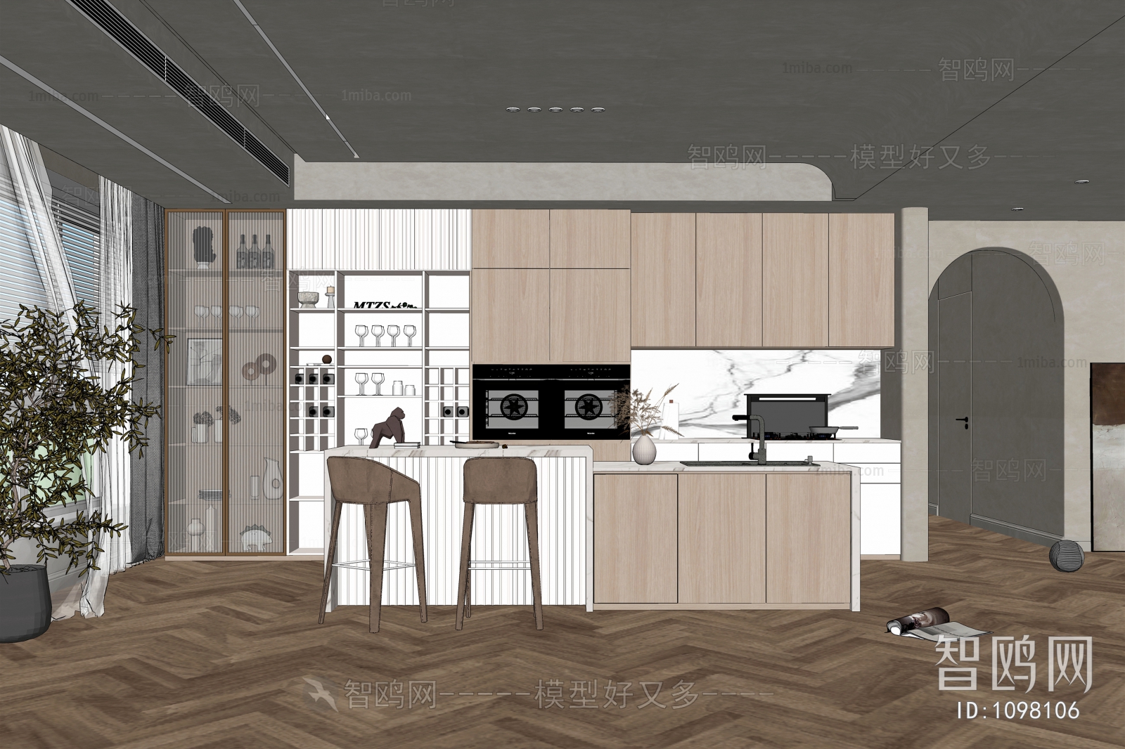 Nordic Style Open Kitchen