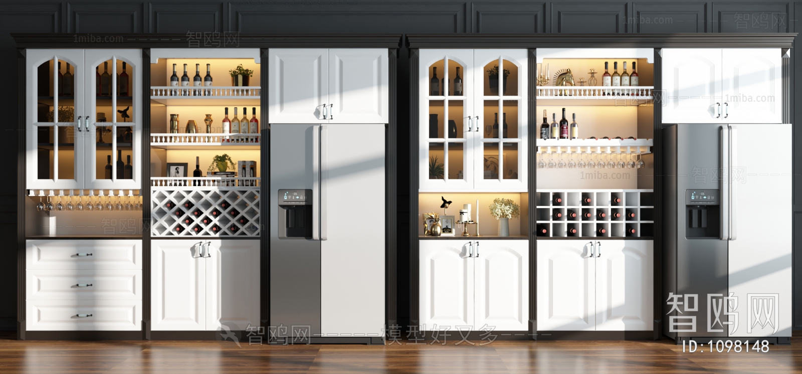 Simple European Style Wine Cabinet