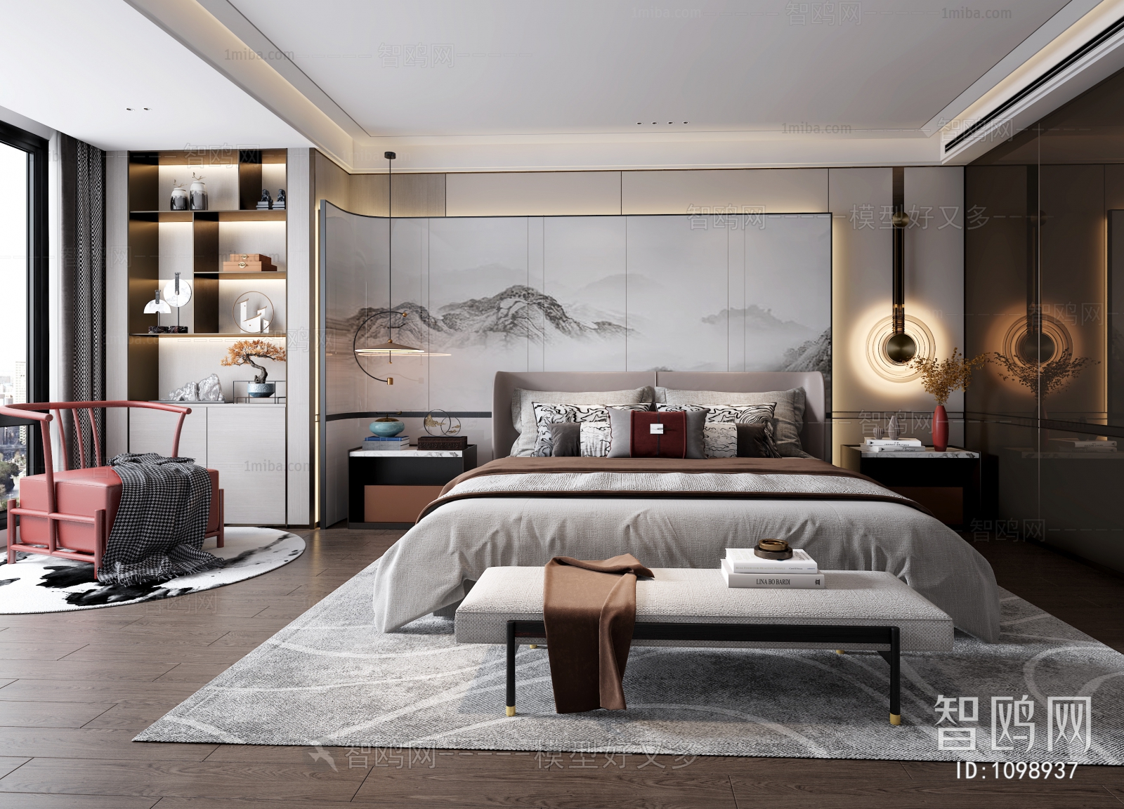 New Chinese Style Bedroom