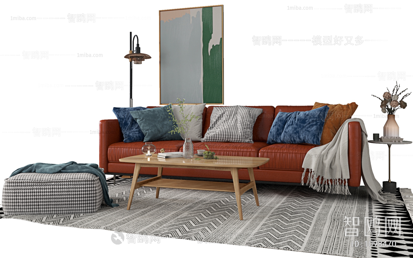 Nordic Style Three-seat Sofa