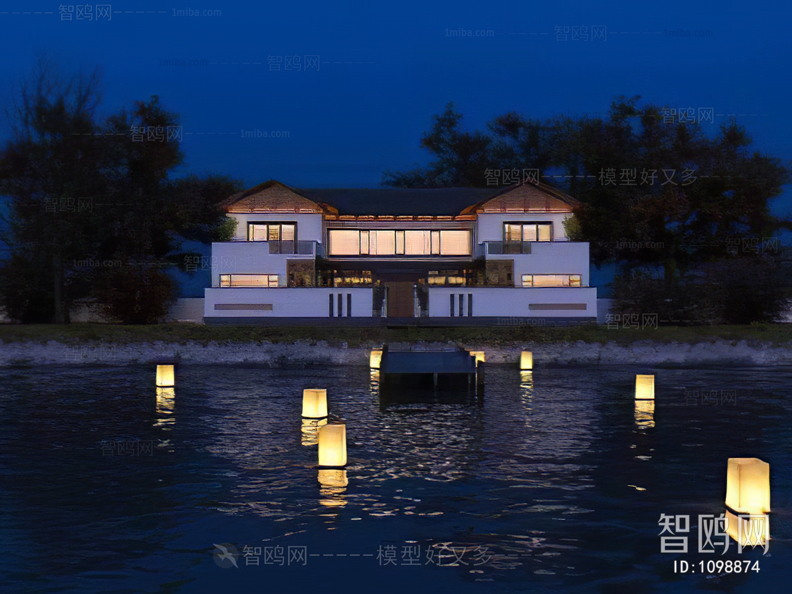 New Chinese Style Villa Appearance