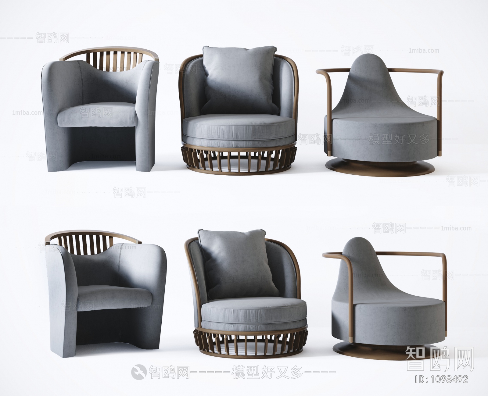 New Chinese Style Single Sofa