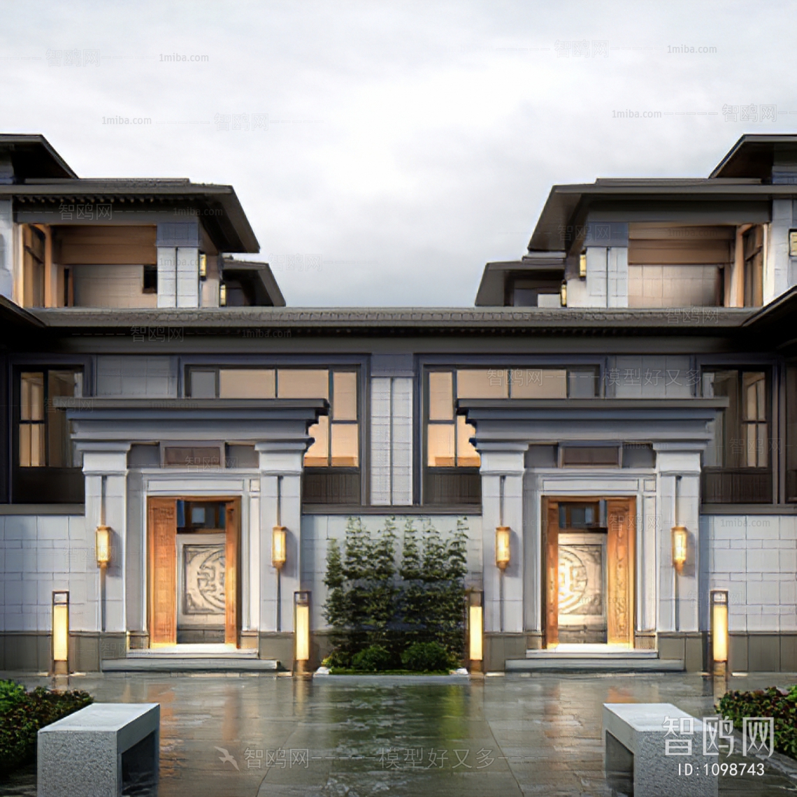 New Chinese Style Villa Appearance