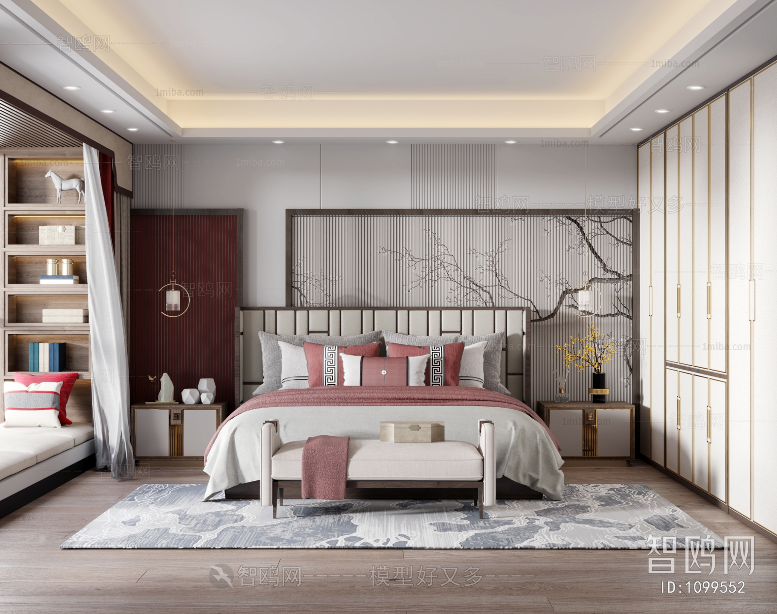 New Chinese Style Bedroom