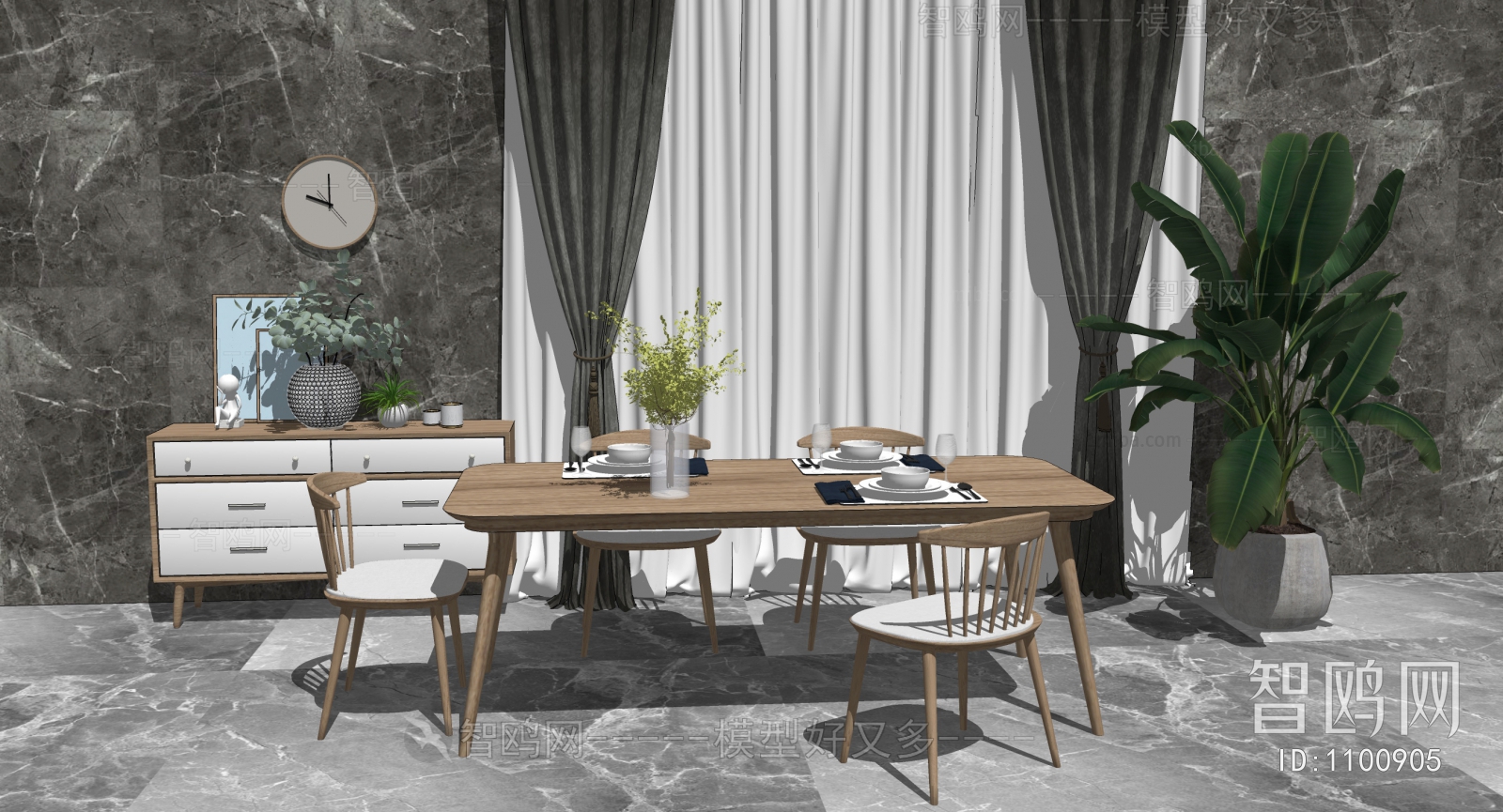 Nordic Style Dining Table And Chairs