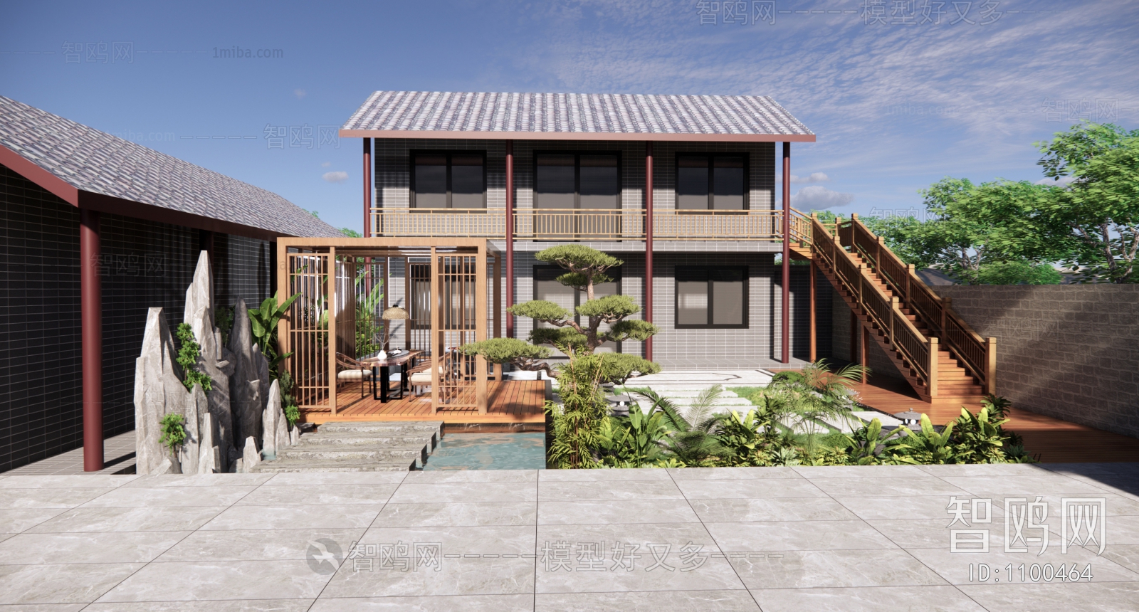 New Chinese Style Courtyard/landscape