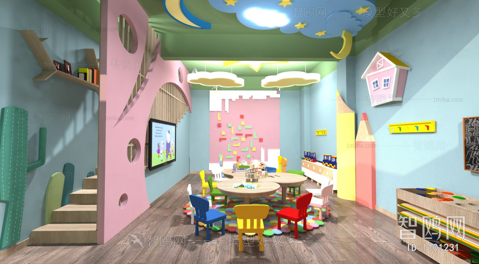 现代儿童活动室