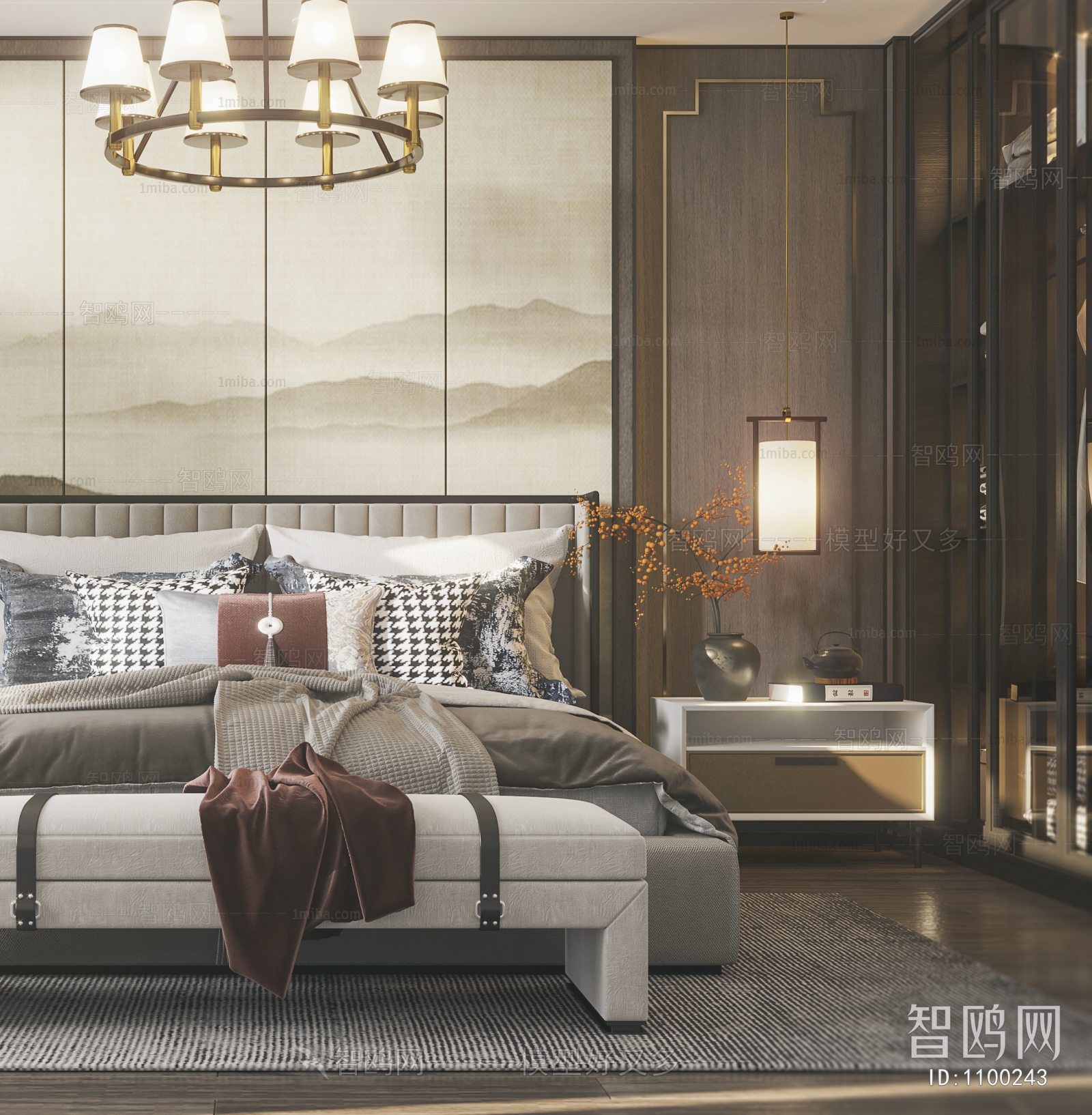 New Chinese Style Bedroom