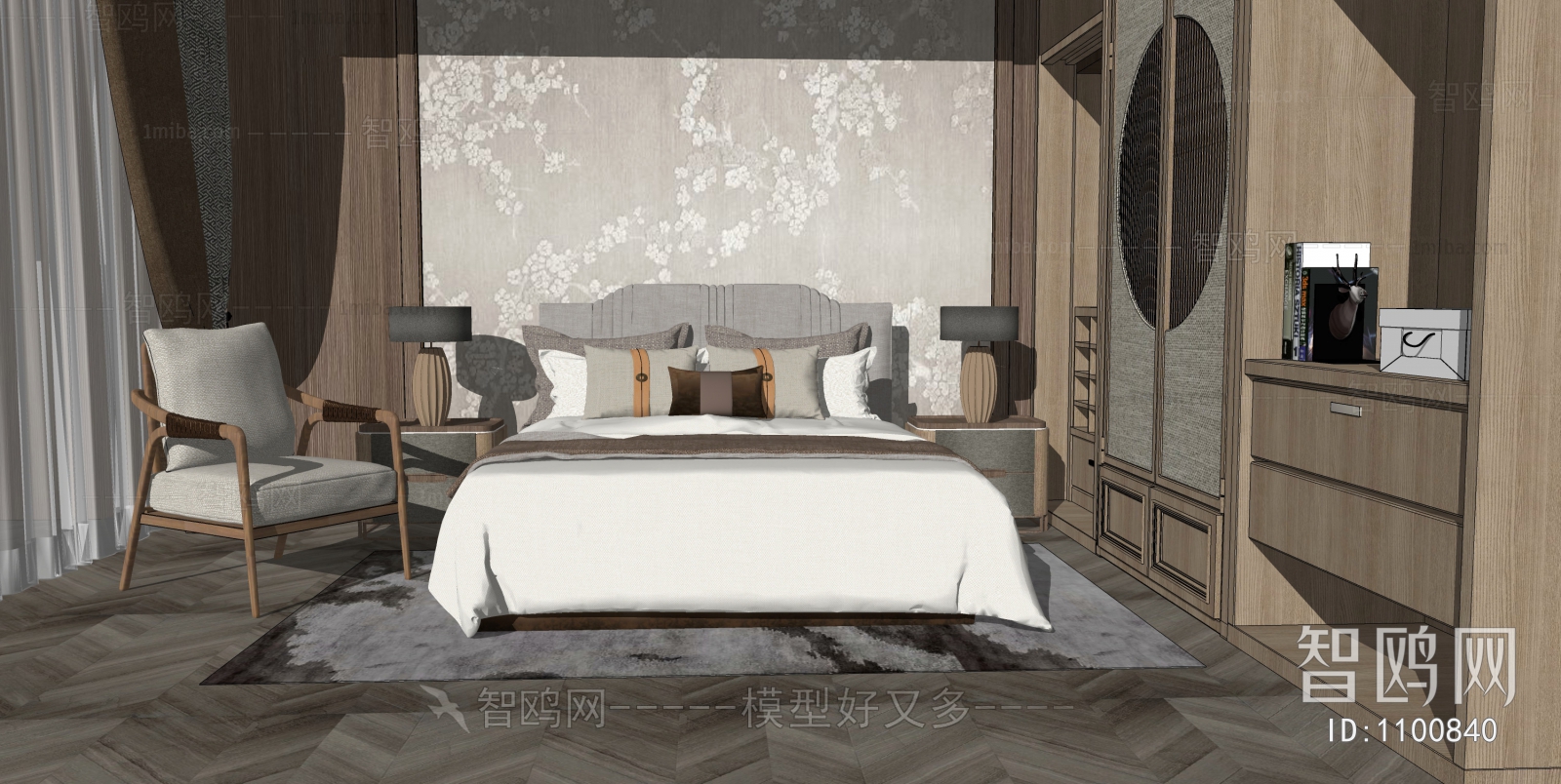 New Chinese Style Bedroom