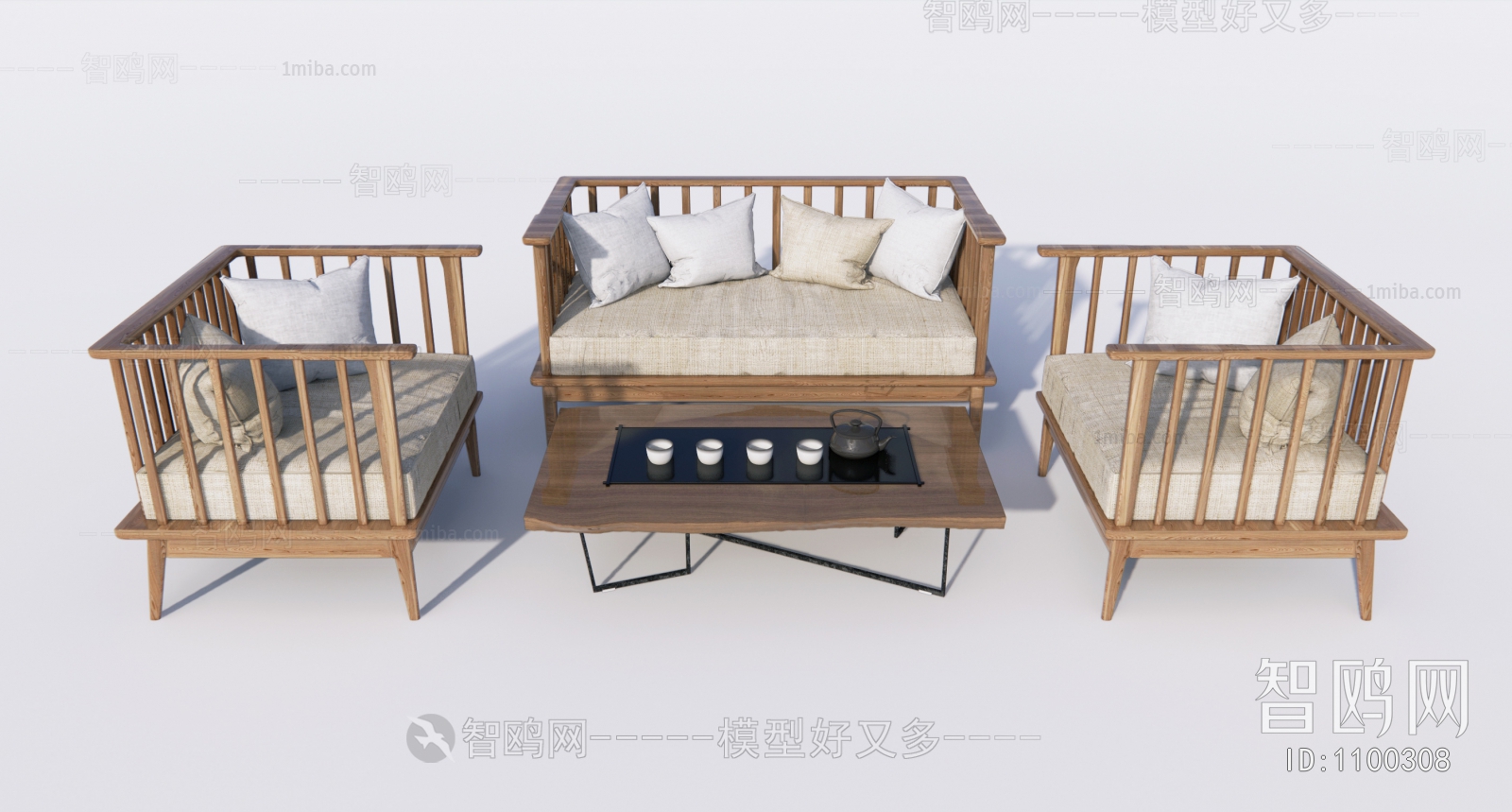 New Chinese Style Sofa Combination