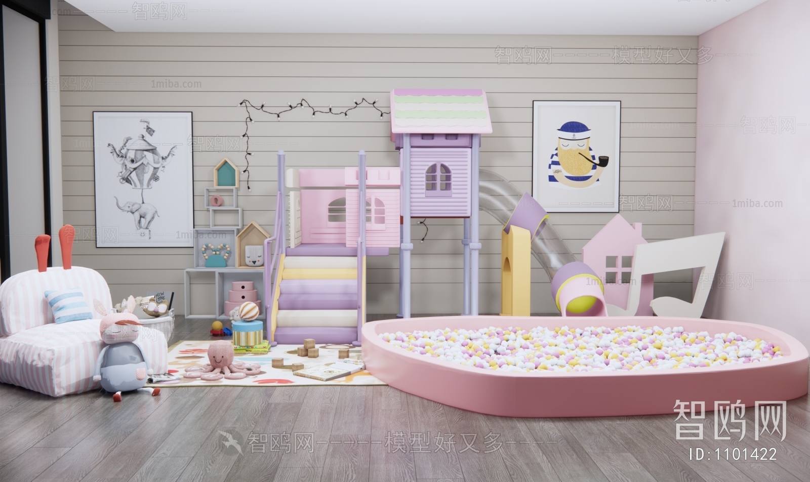 Nordic Style Children's Room Activity Room