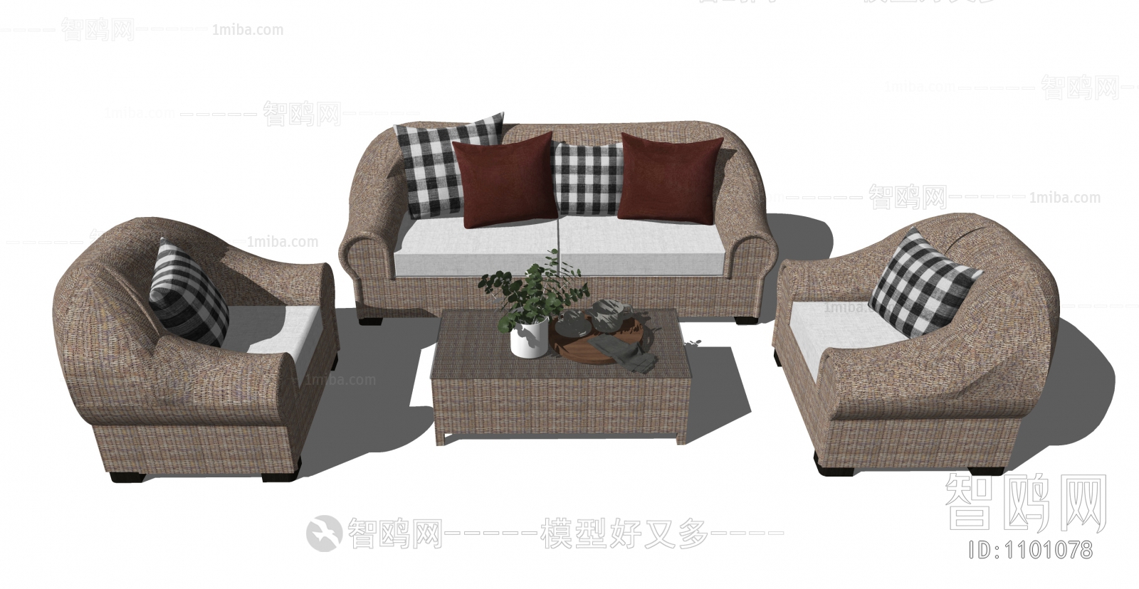 Southeast Asian Style Sofa Combination