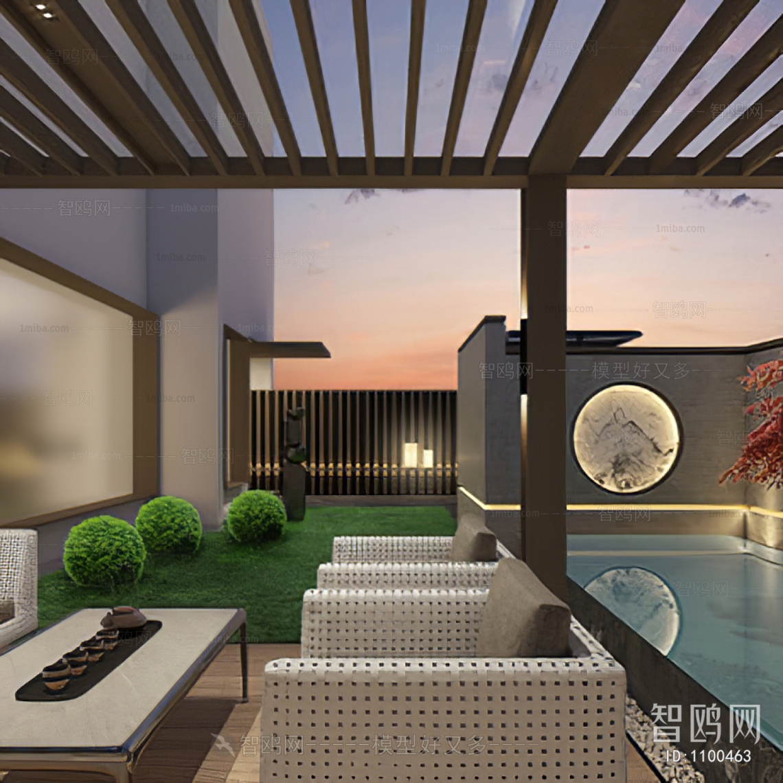 New Chinese Style Courtyard/landscape