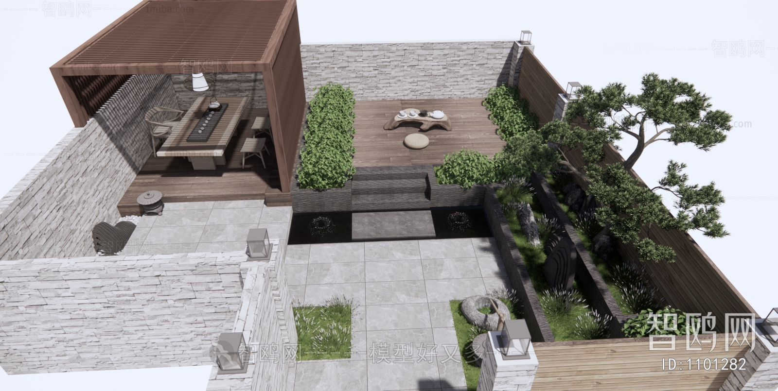 New Chinese Style Courtyard/landscape