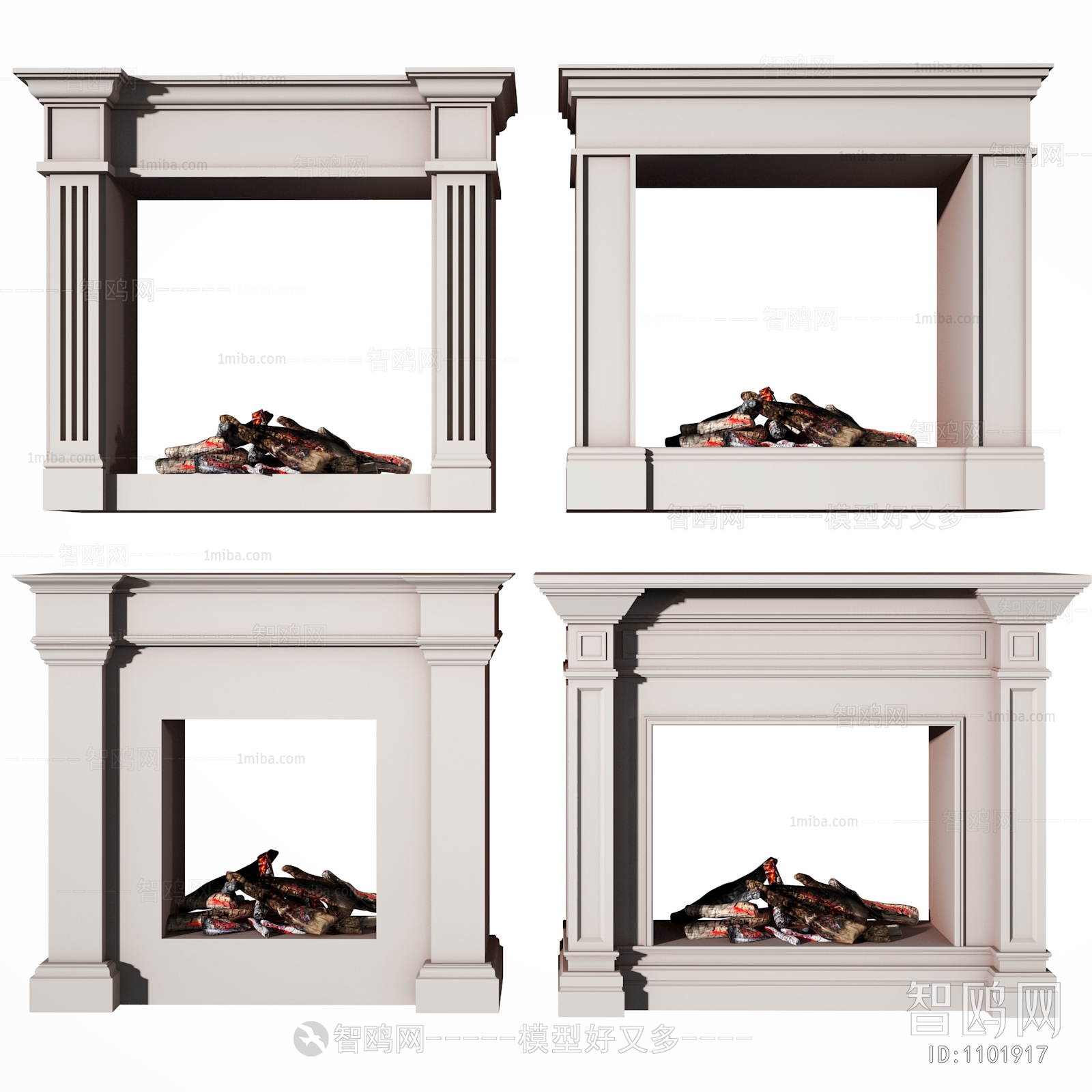 Simple European Style Fireplace