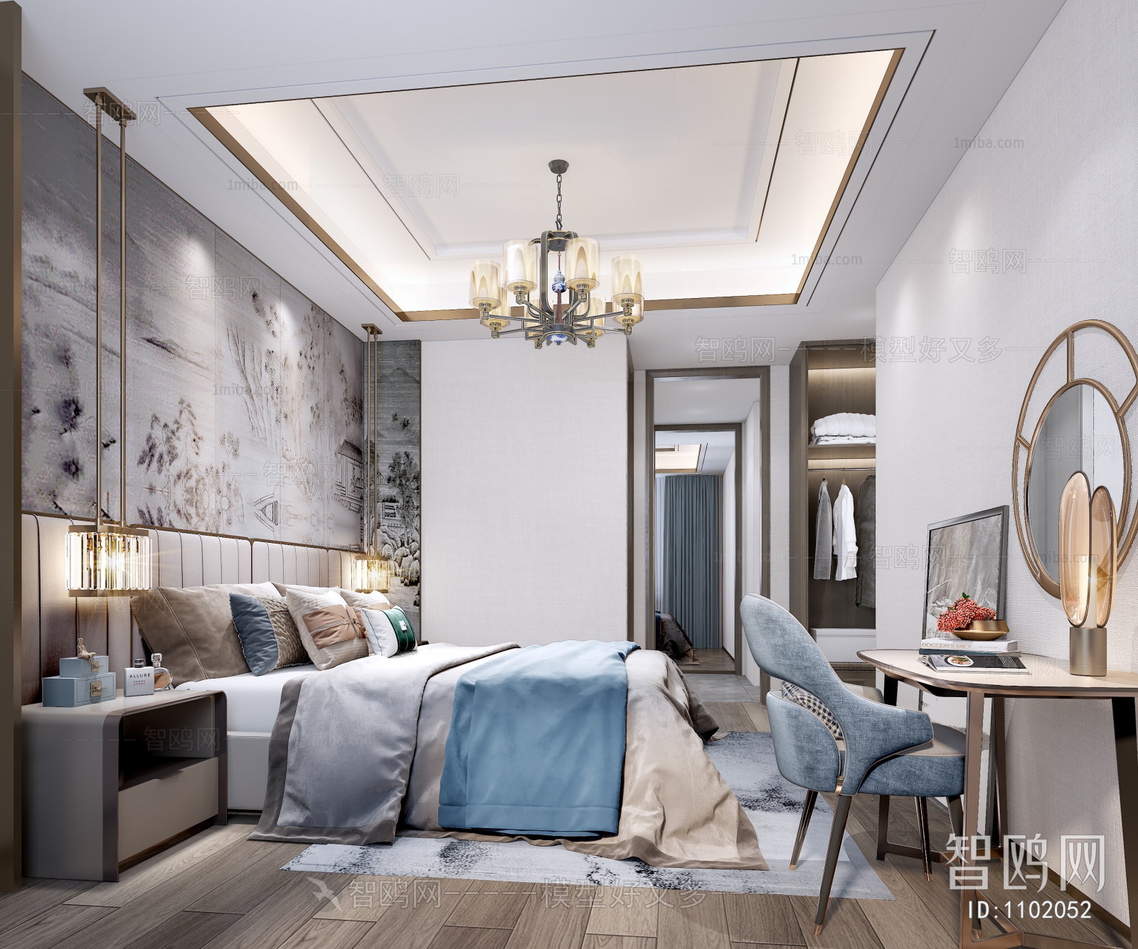 New Chinese Style Bedroom