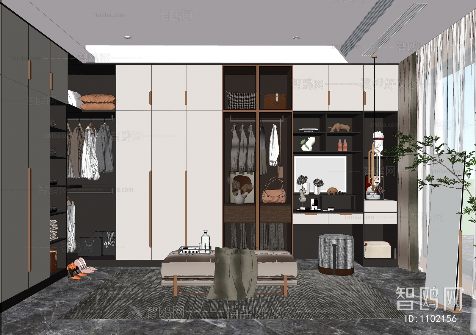 Modern Clothes Storage Area