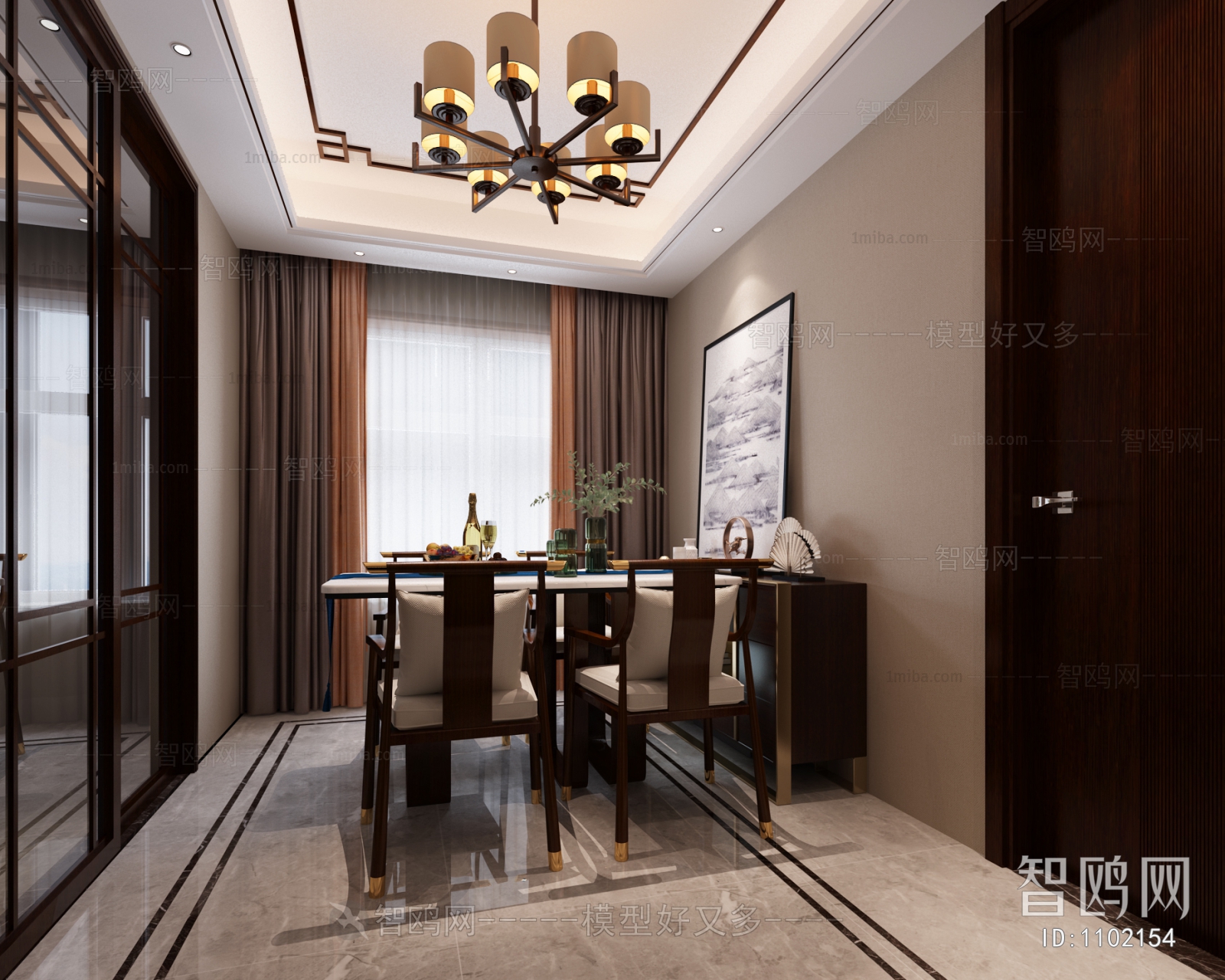 New Chinese Style Dining Room