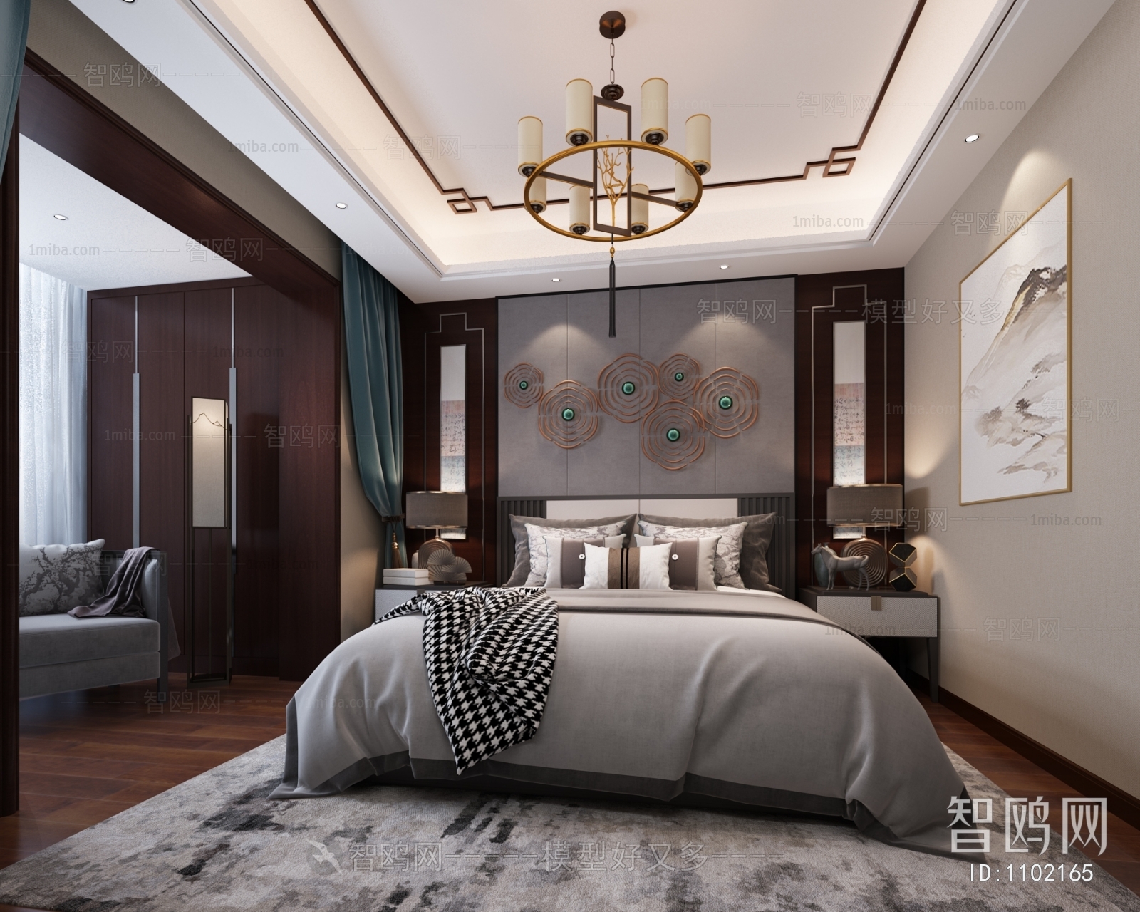 New Chinese Style Bedroom