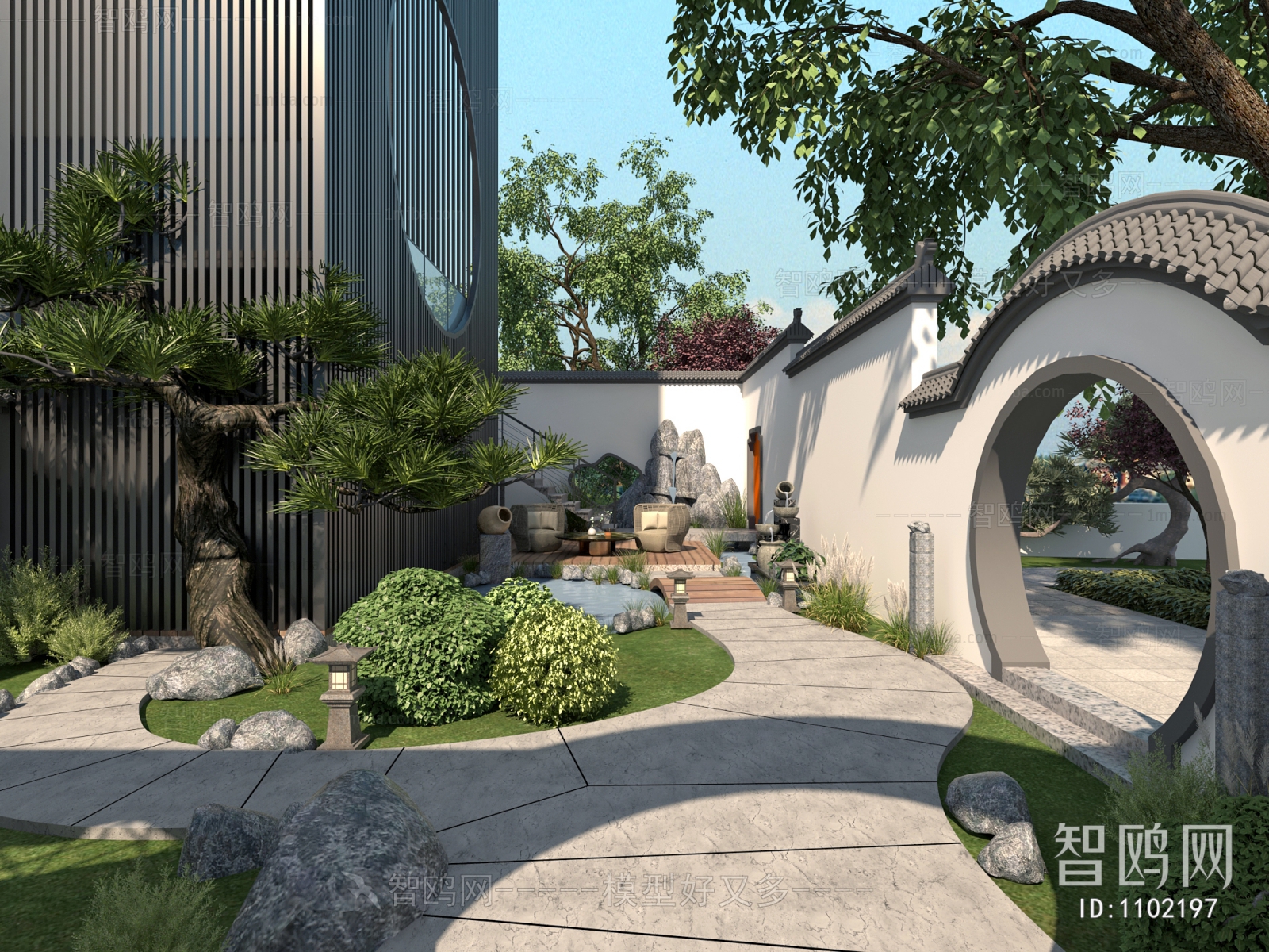 New Chinese Style Courtyard/landscape