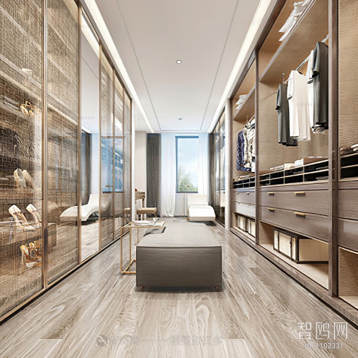 Modern Clothes Storage Area