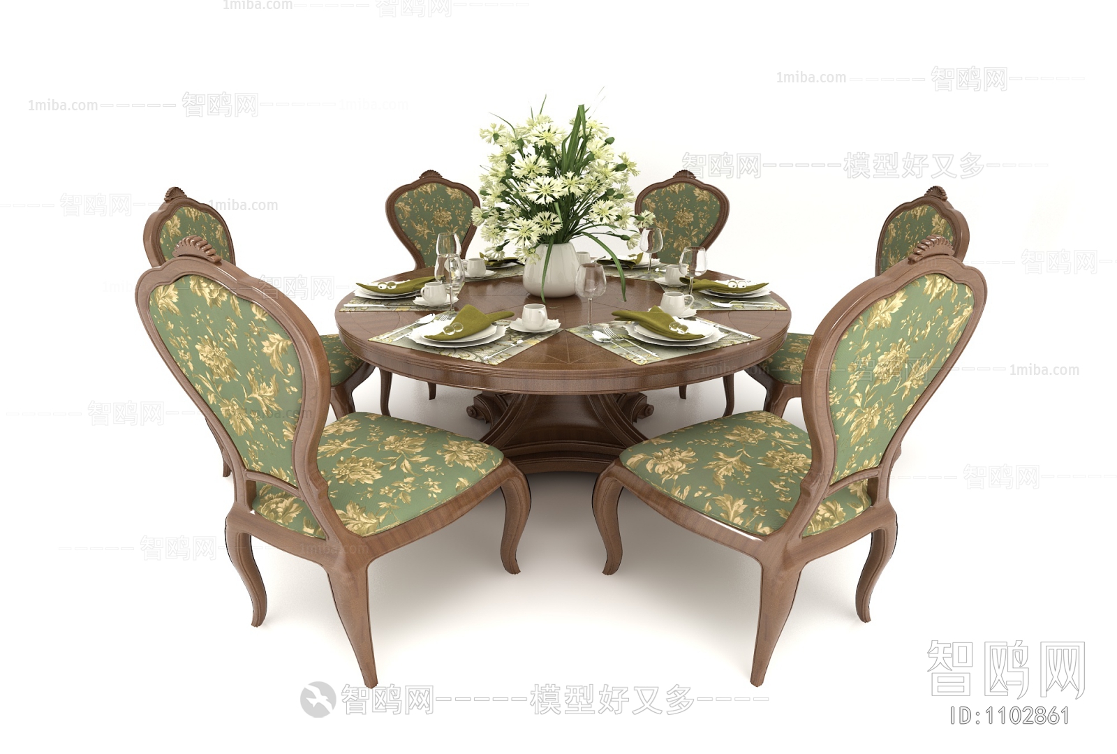 European Style Dining Table And Chairs