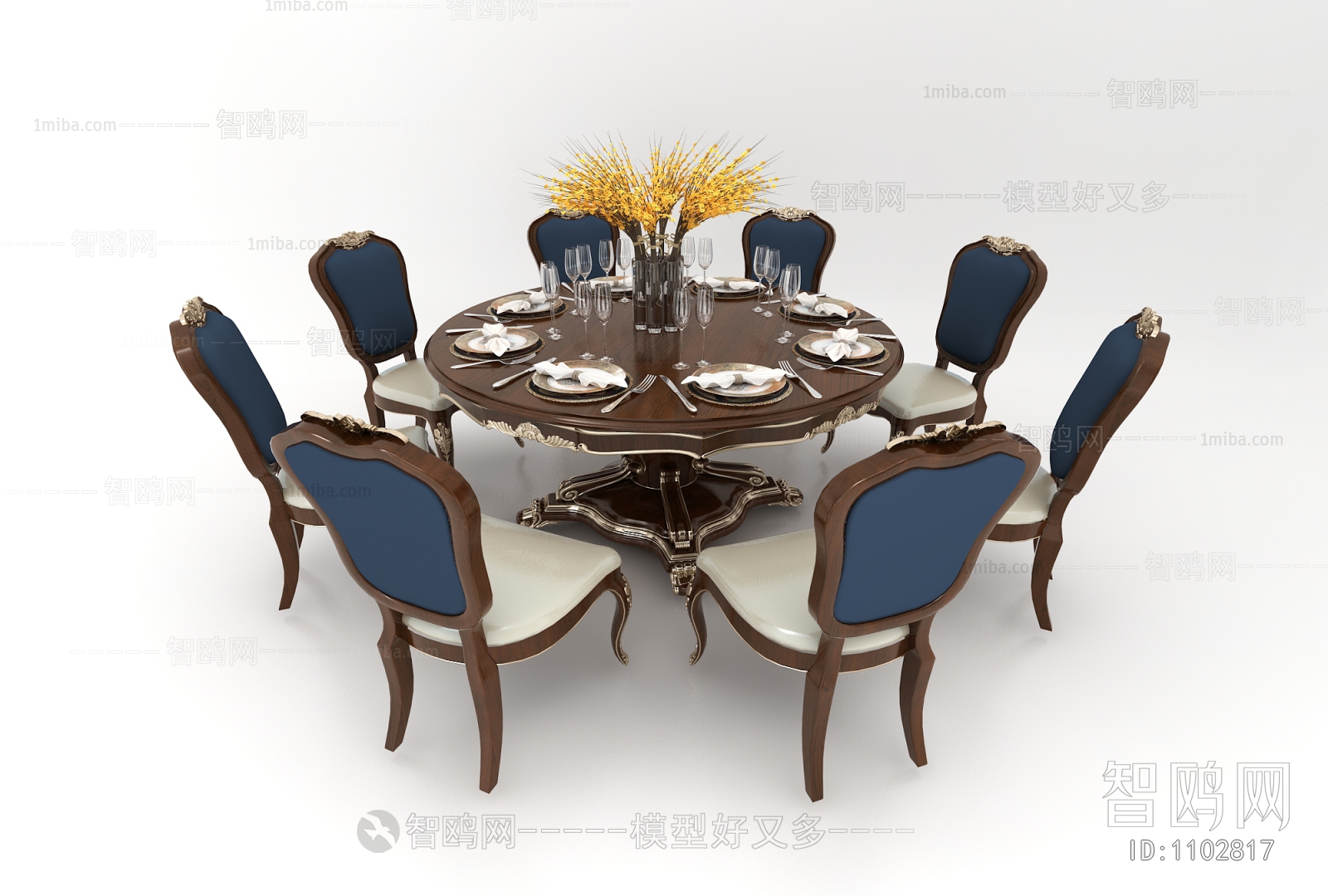 European Style Dining Table And Chairs