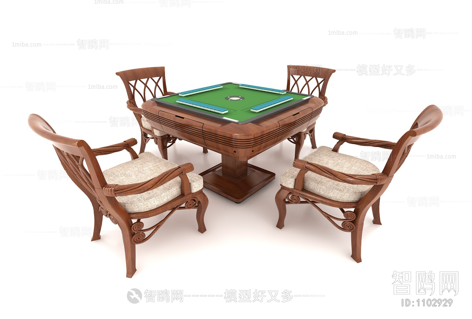 中式麻将桌椅