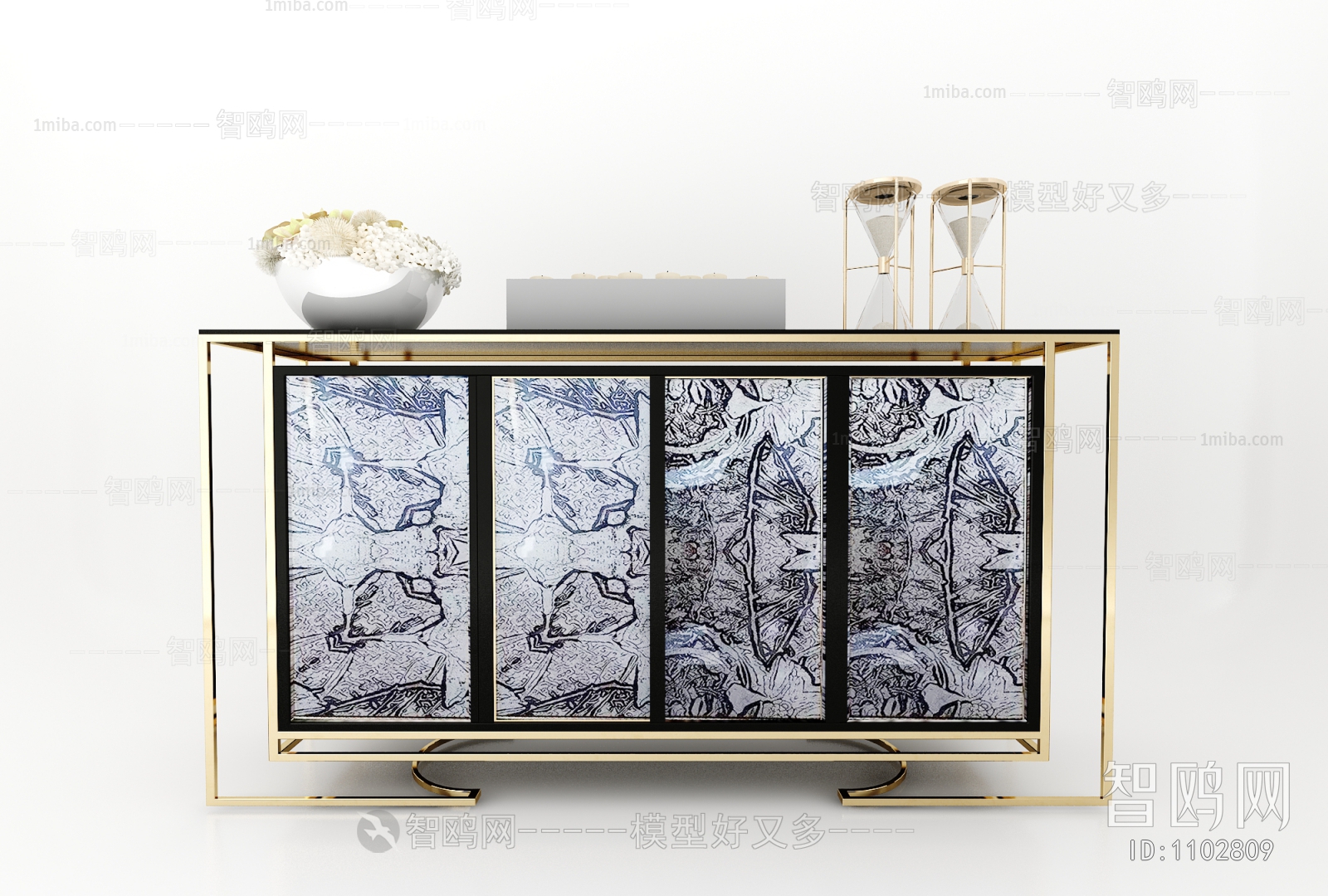 New Chinese Style Decorative Cabinet