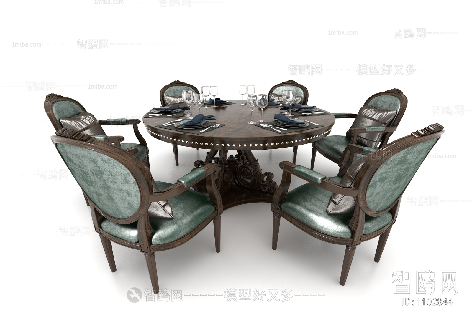 European Style Dining Table And Chairs