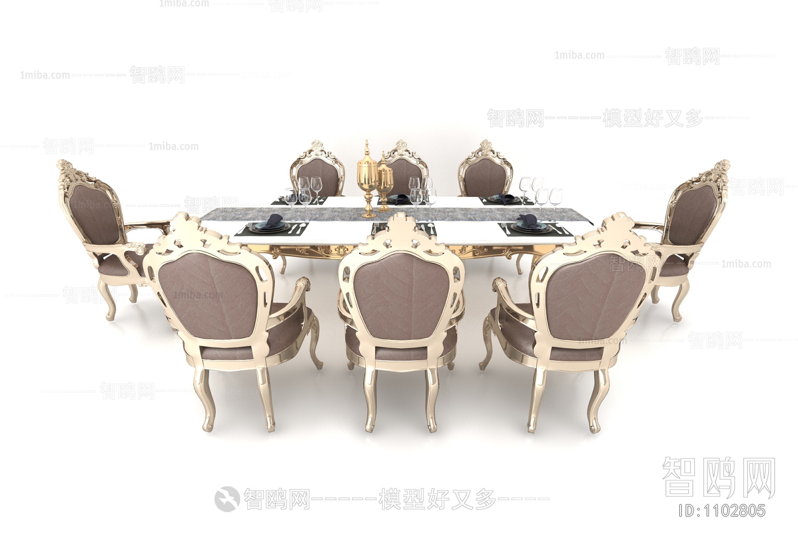 European Style Dining Table And Chairs