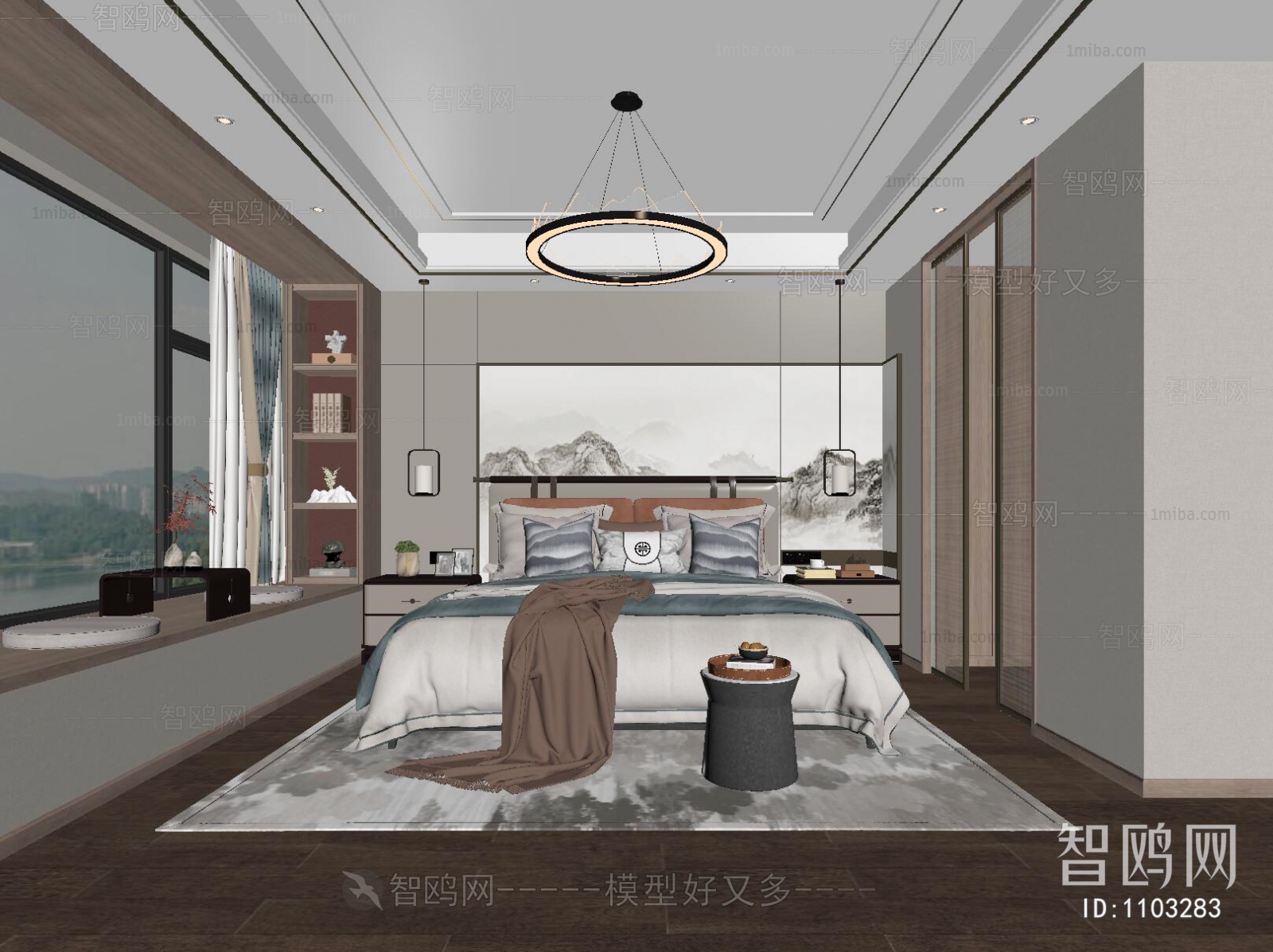 New Chinese Style Bedroom