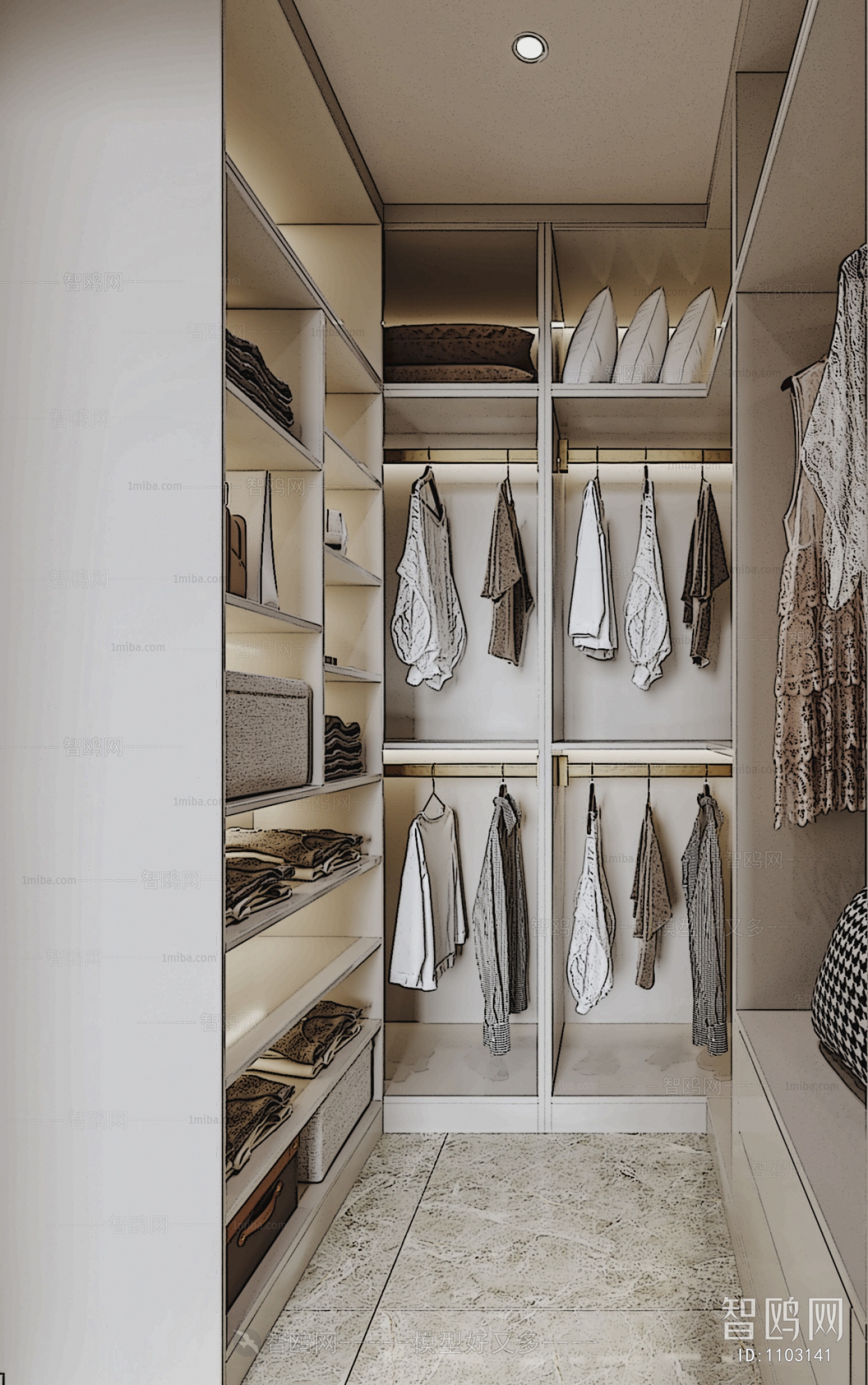 Modern Clothes Storage Area