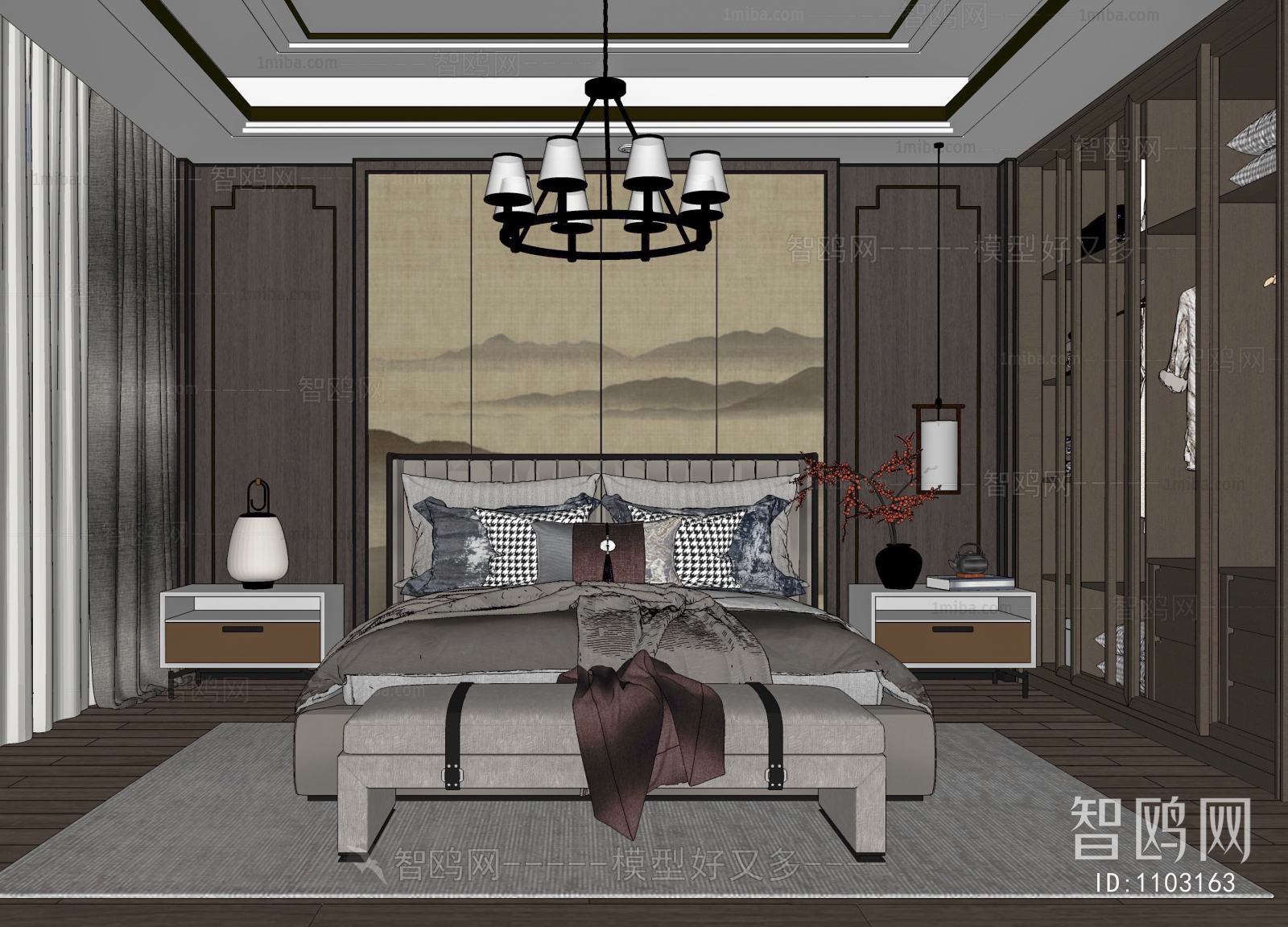 New Chinese Style Bedroom