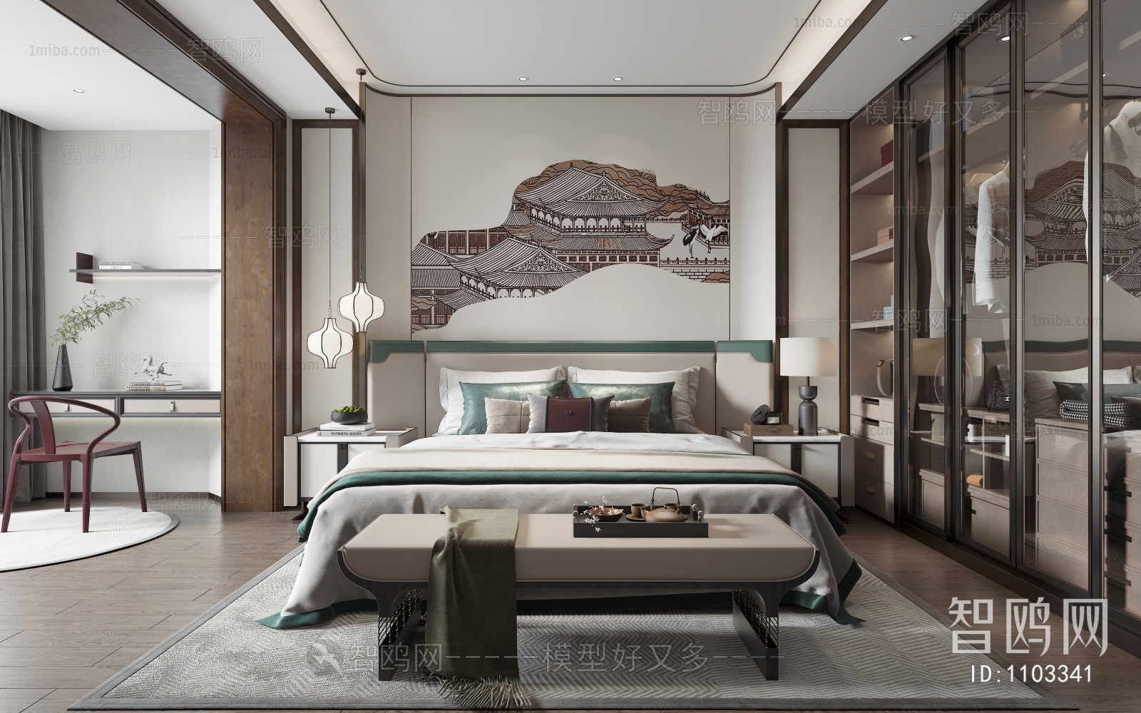 New Chinese Style Bedroom