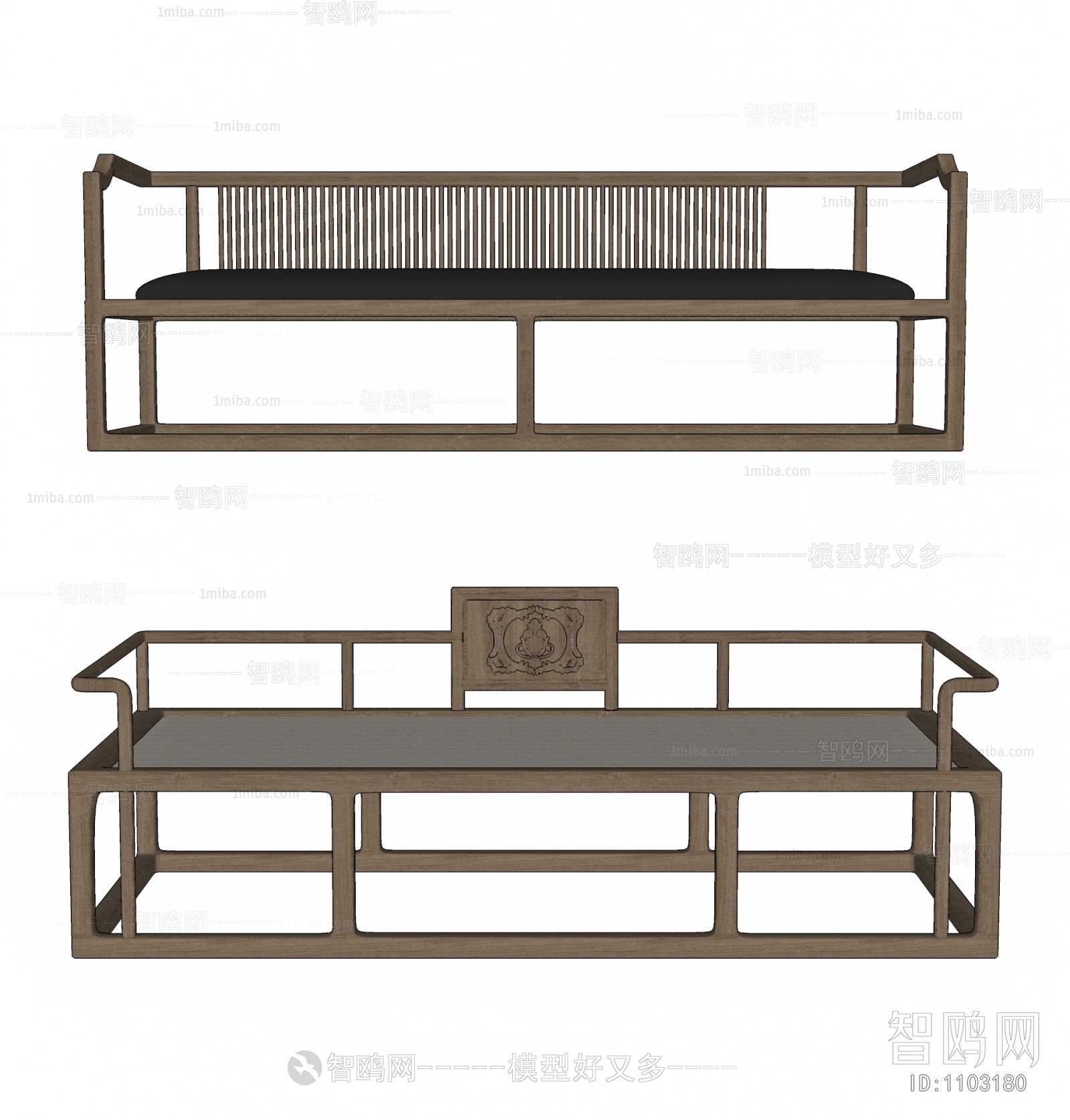 New Chinese Style A Sofa For Two