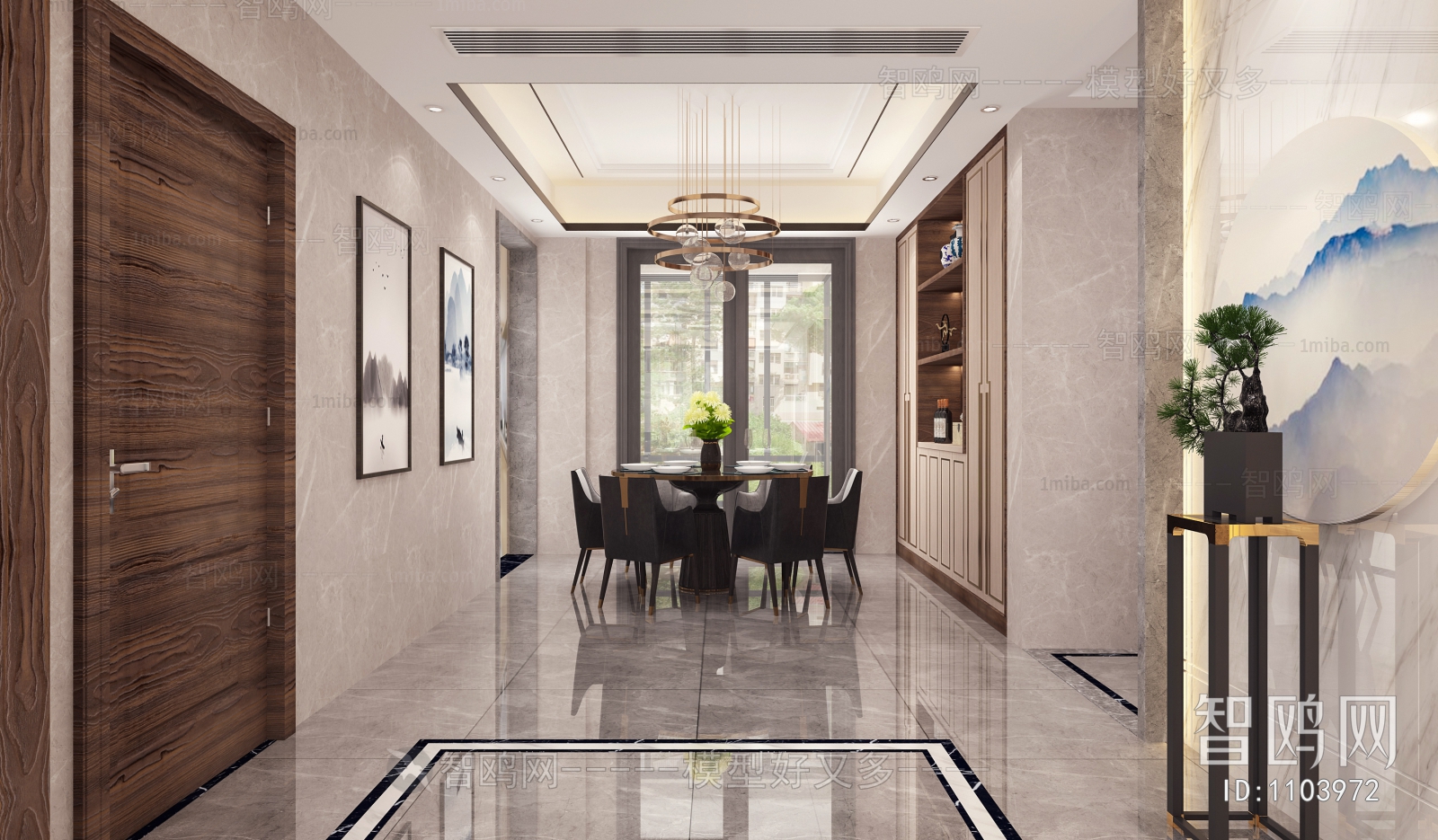 New Chinese Style A Living Room