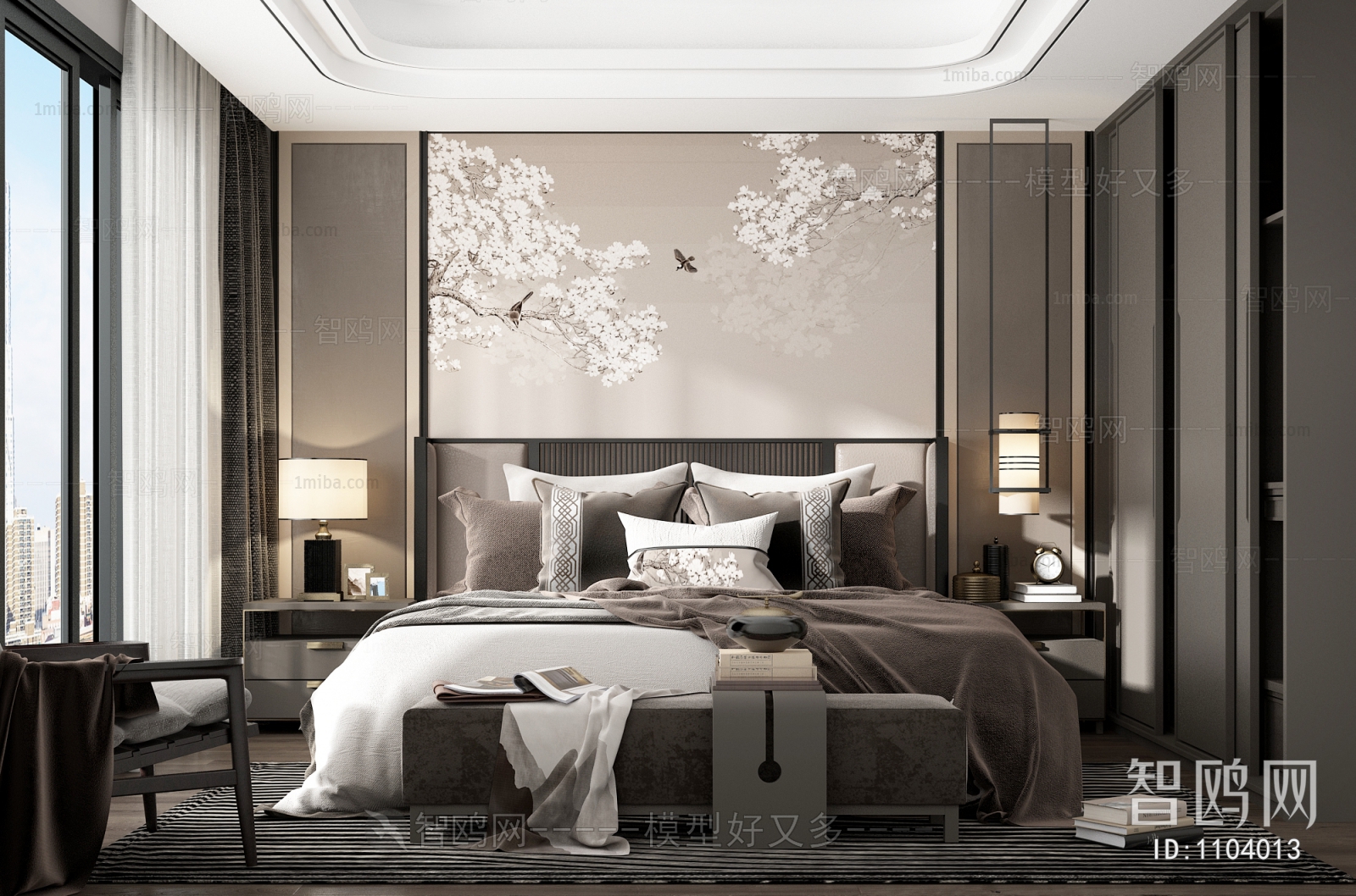 New Chinese Style Bedroom