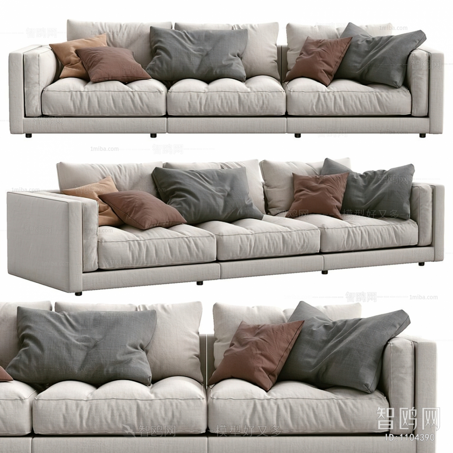 Modern Three-seat Sofa