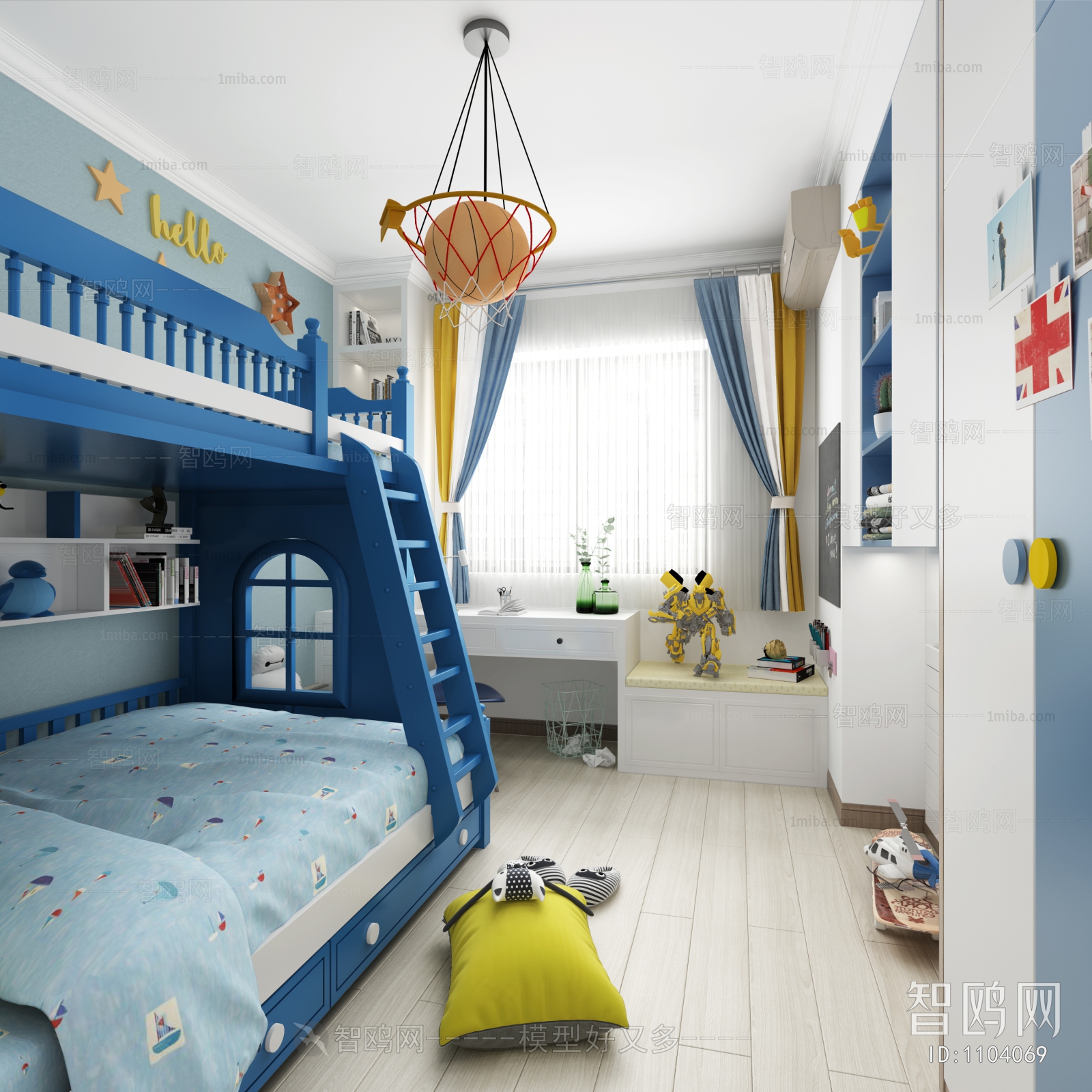 Modern Boy's Room And Son's Room