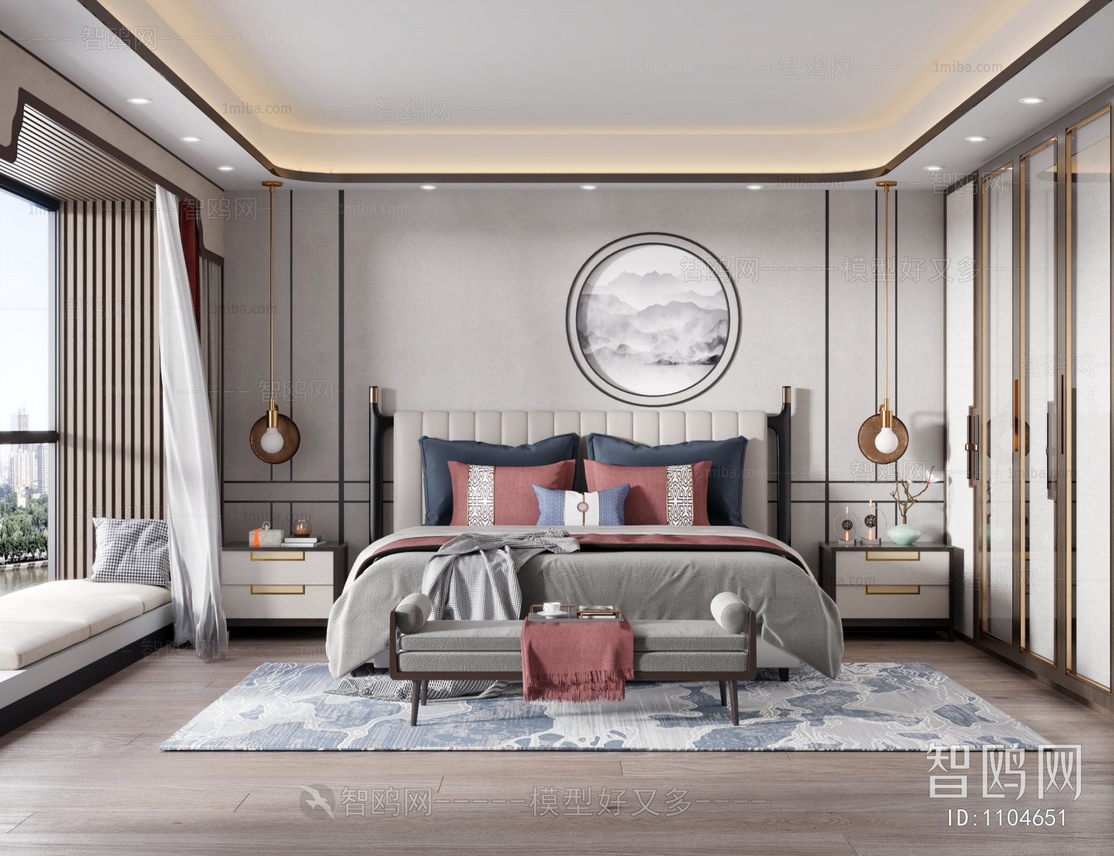 New Chinese Style Bedroom