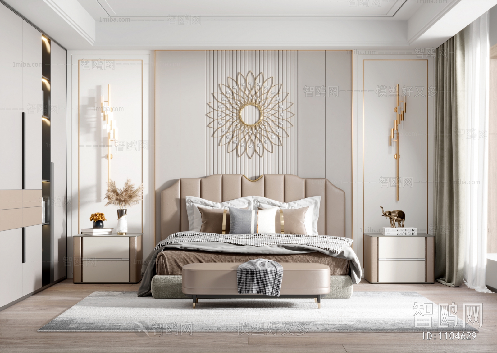 Simple European Style Bedroom