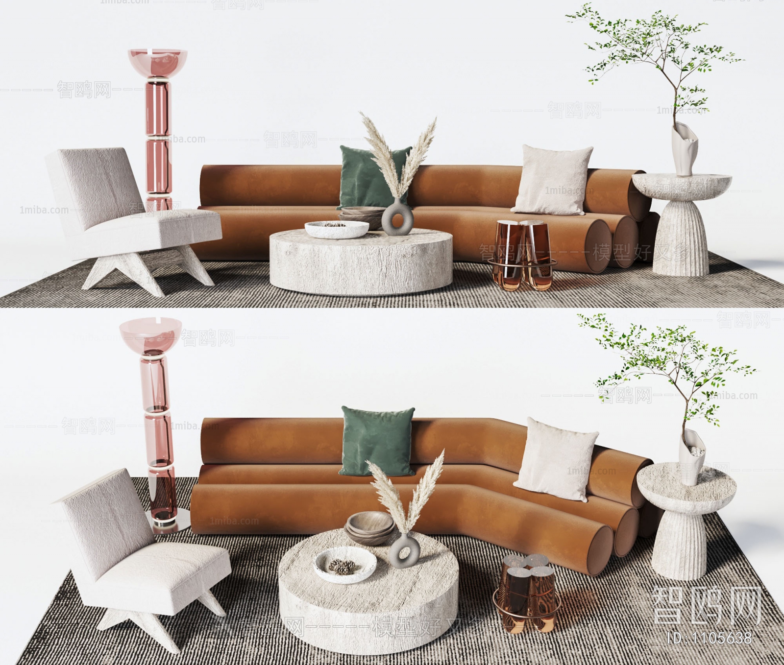 Wabi-sabi Style Sofa Combination