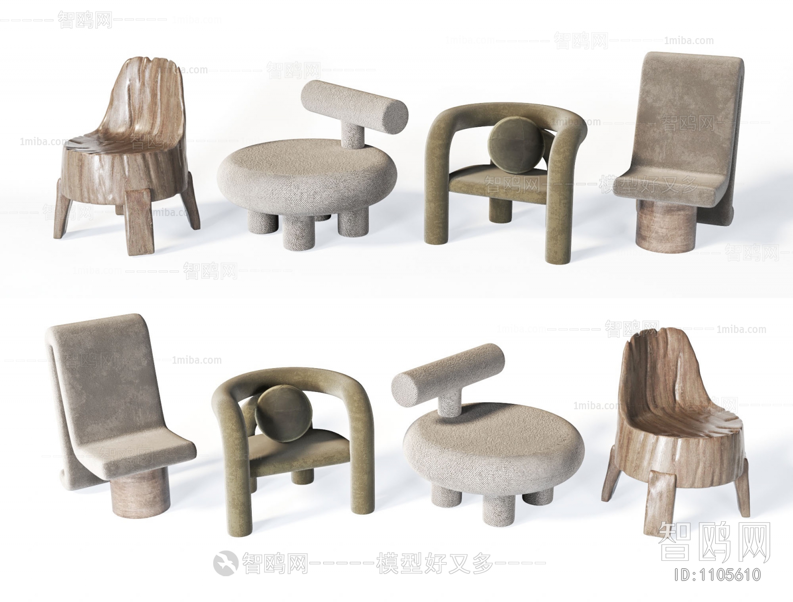 Wabi-sabi Style Lounge Chair