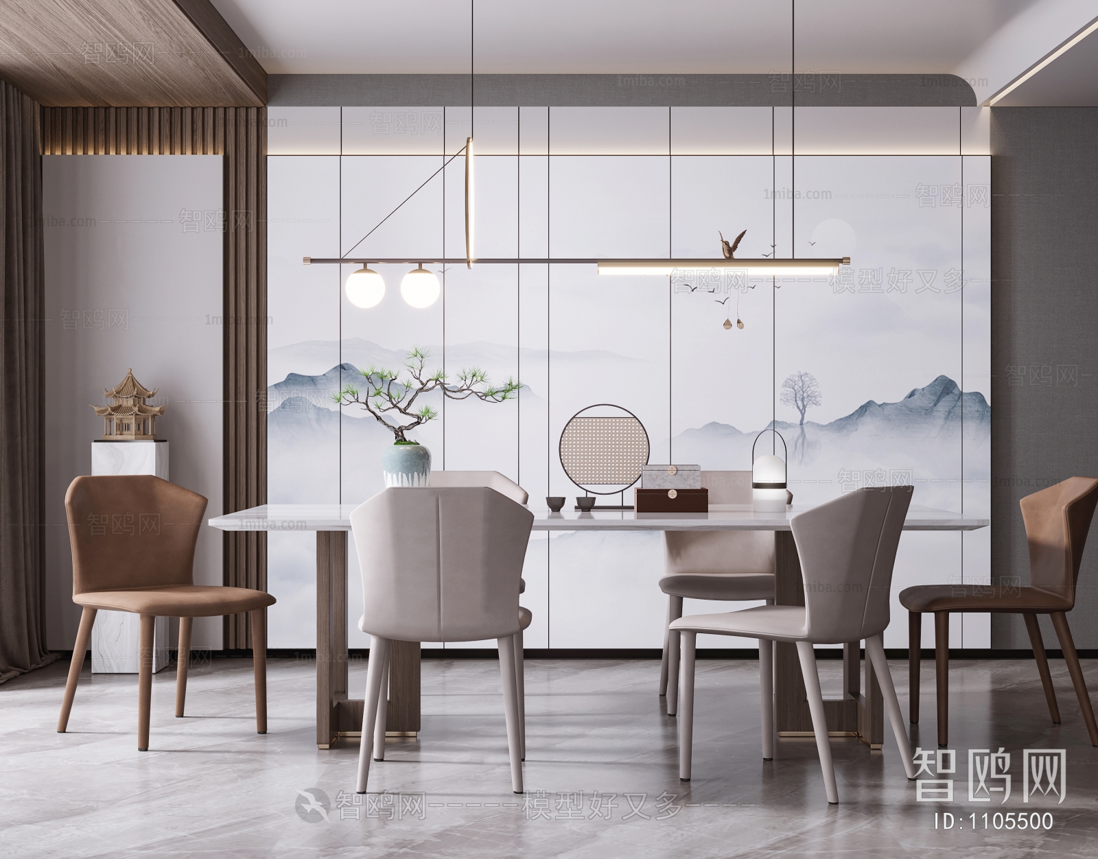 New Chinese Style Dining Room