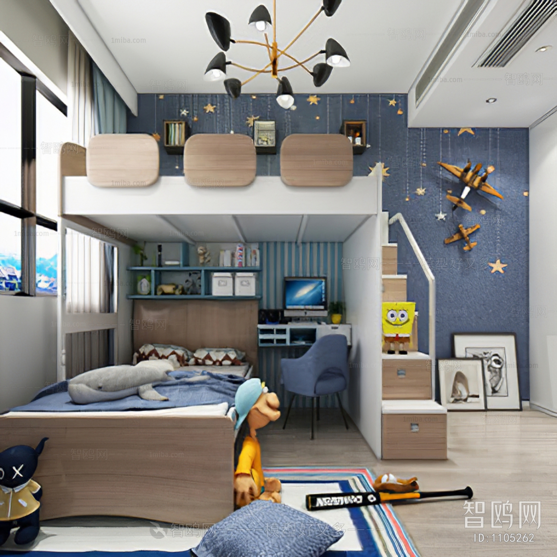 Modern Boy's Room And Son's Room