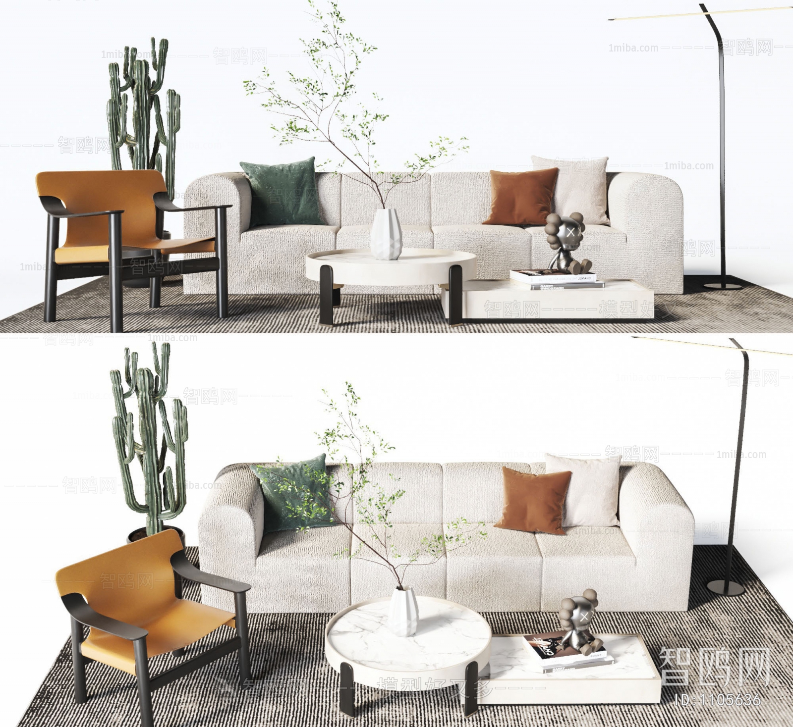 Wabi-sabi Style Sofa Combination